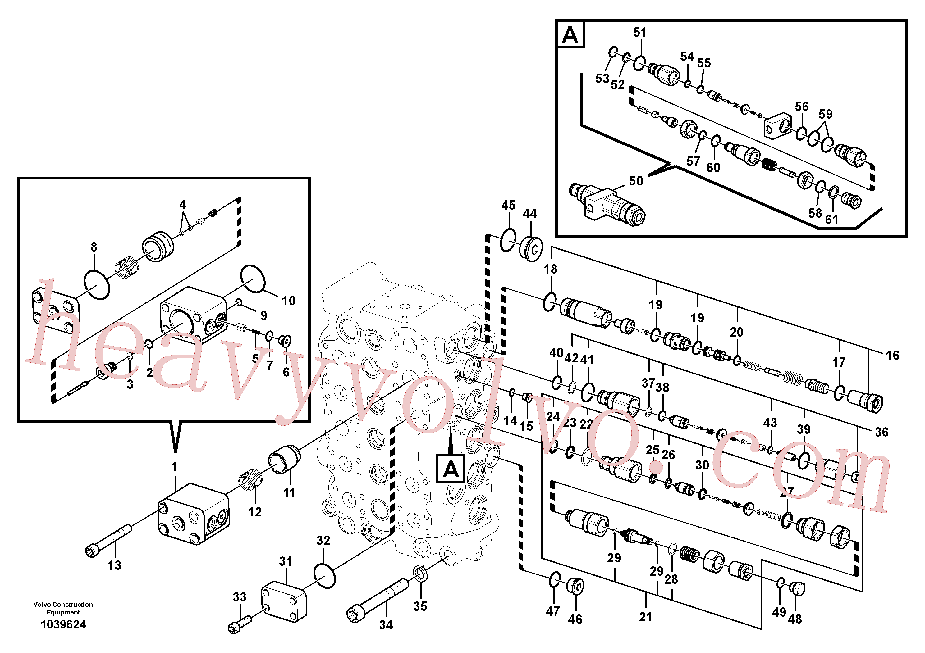 VOE14632335 for Volvo Main control valve(1039624 assembly)