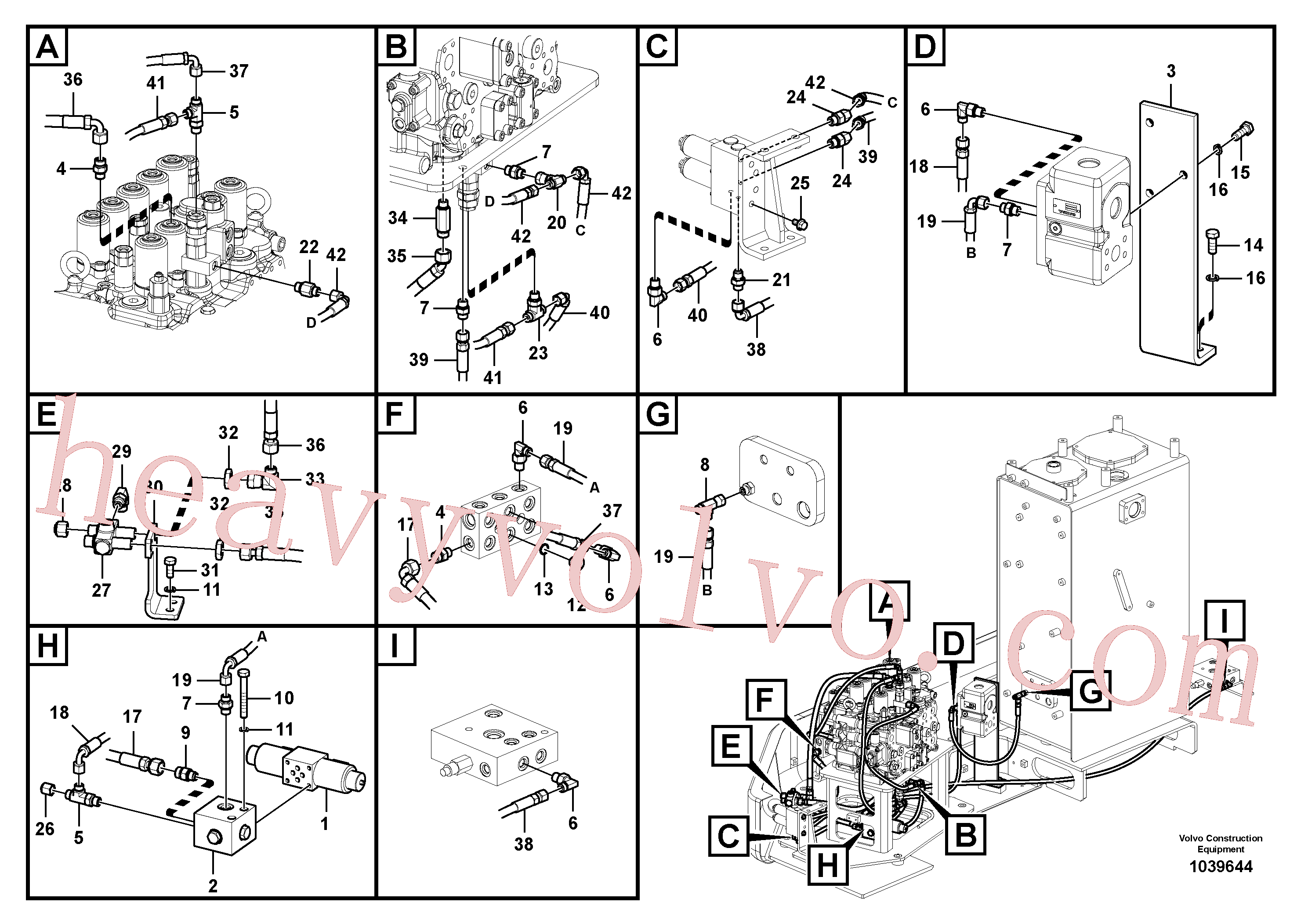 VOE14534520 for Volvo Working hydraulic, hammer and shear for 2nd pump flow(1039644 assembly)