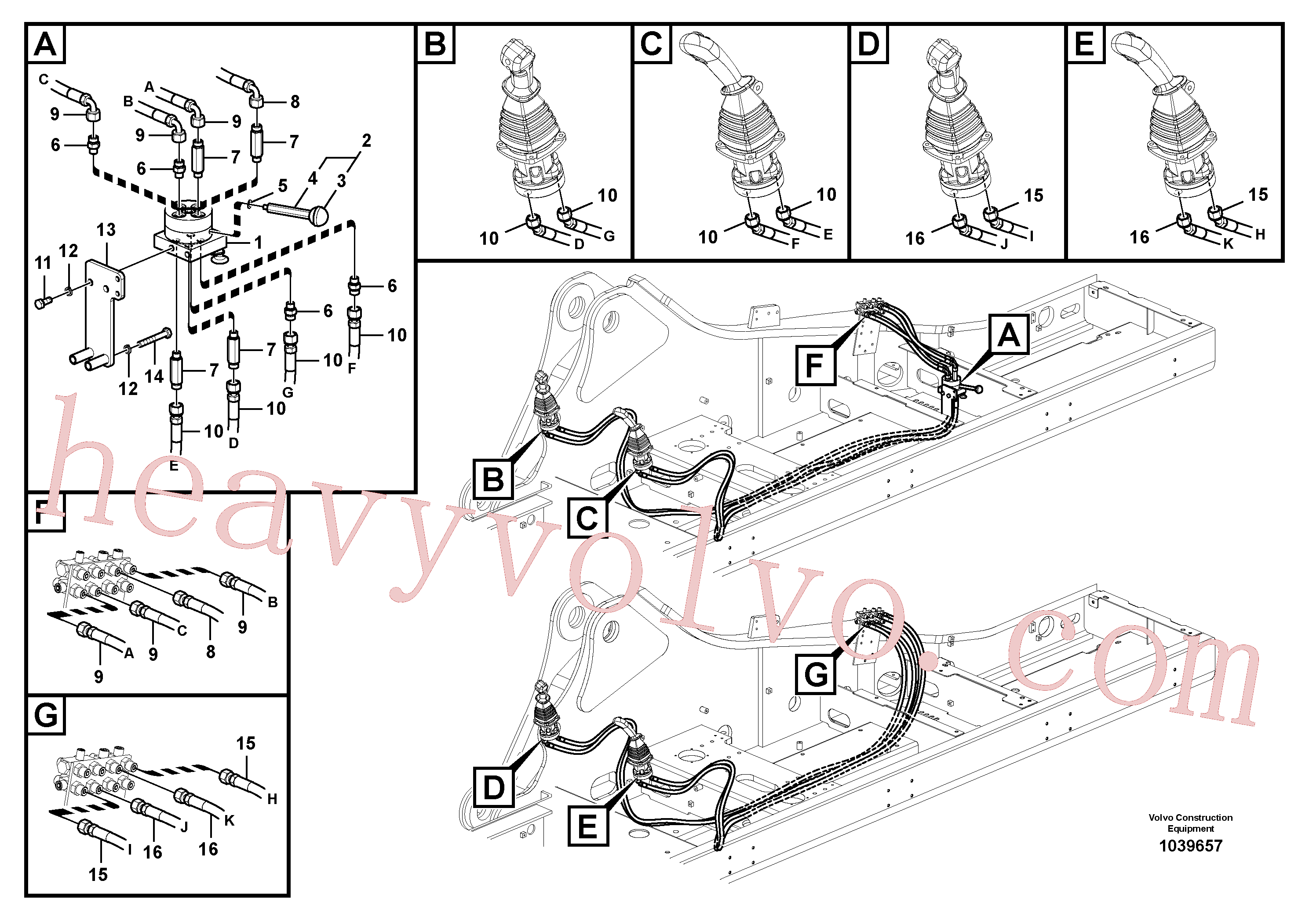 VOE14595235 for Volvo Servo system, changing lever function(1039657 assembly)