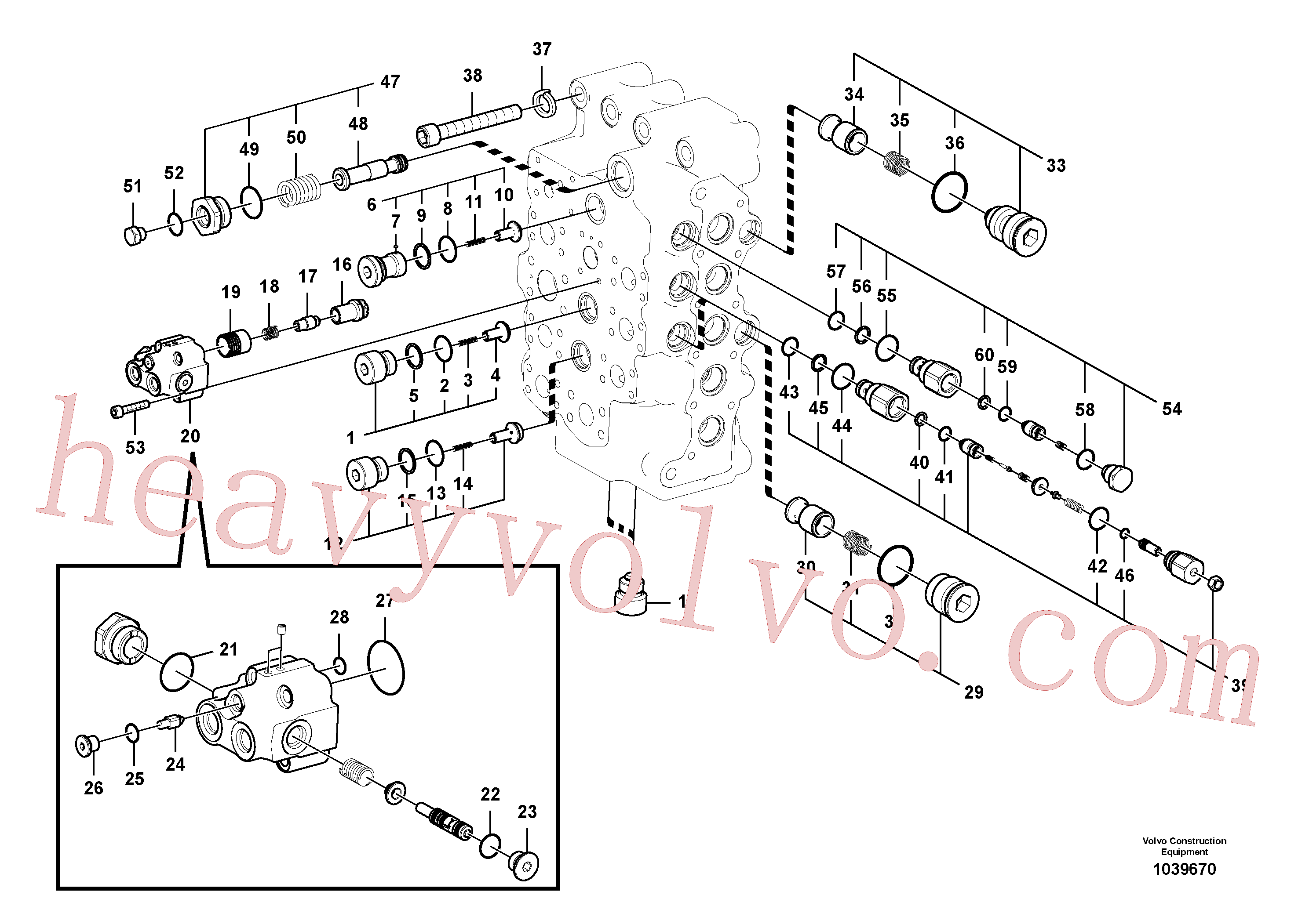 VOE14632335 for Volvo Main control valve(1039670 assembly)