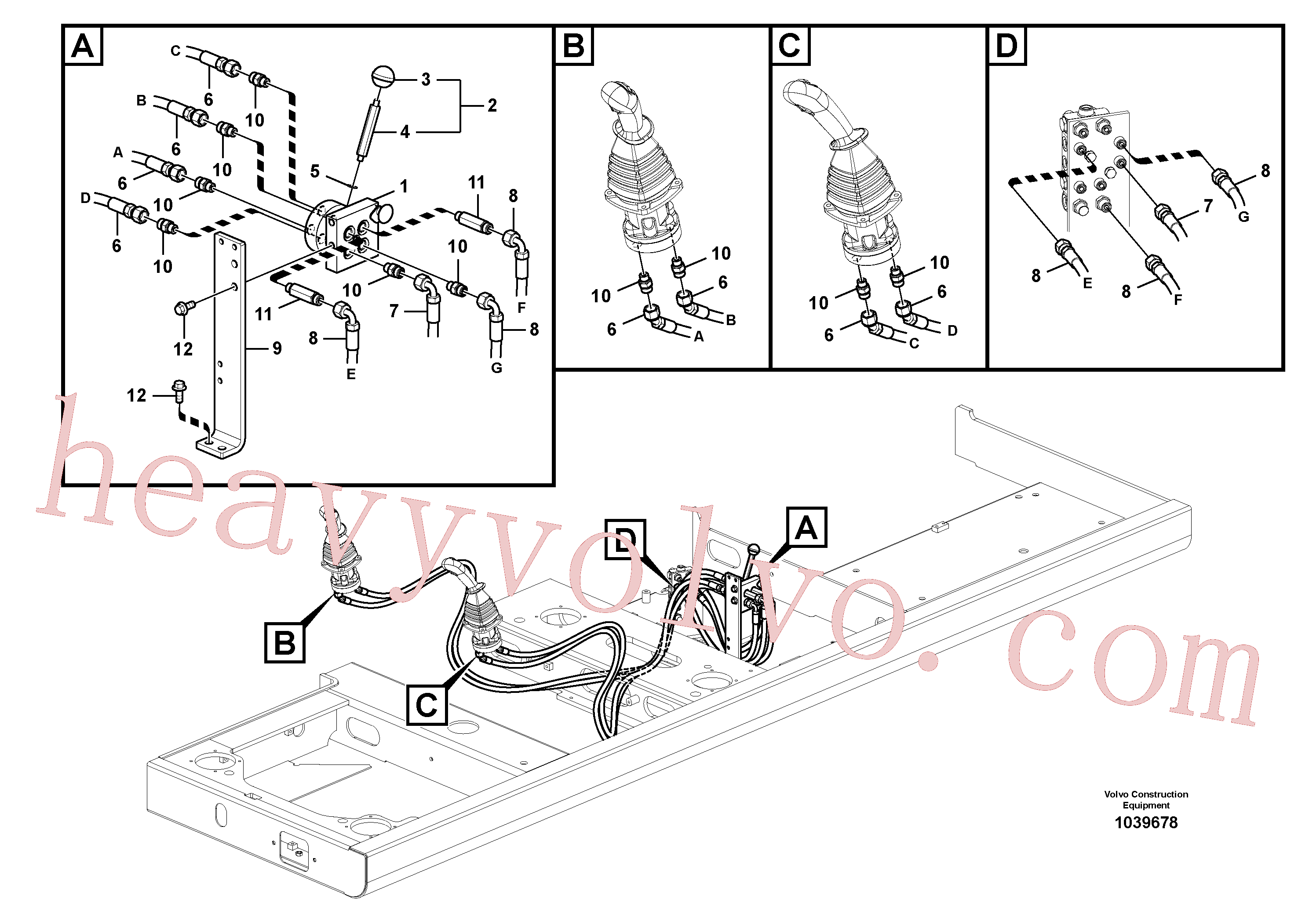 VOE14595235 for Volvo Servo system, changing lever function(1039678 assembly)