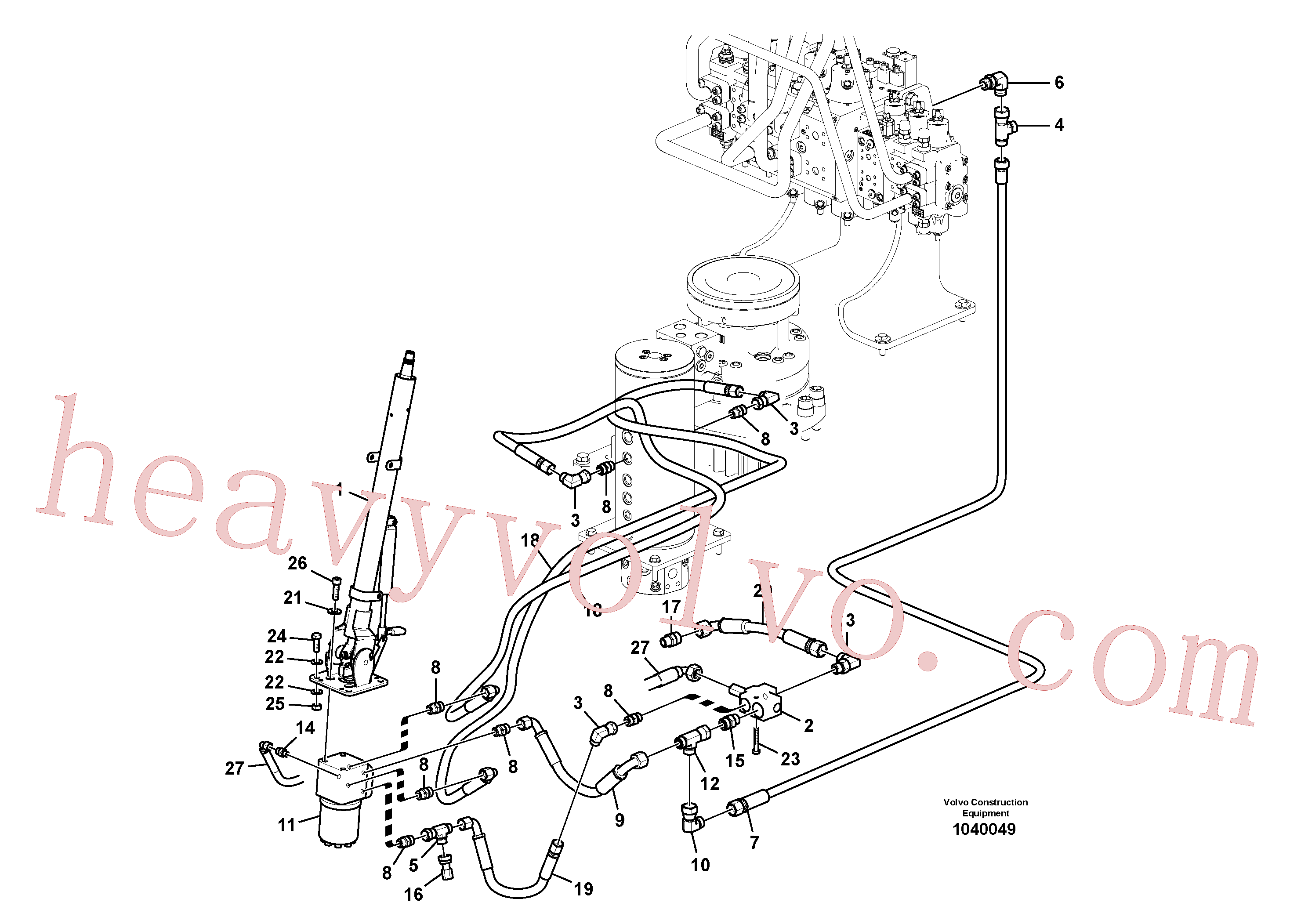 VOE13933908 for Volvo Hydraulic system, steering line(1040049 assembly)