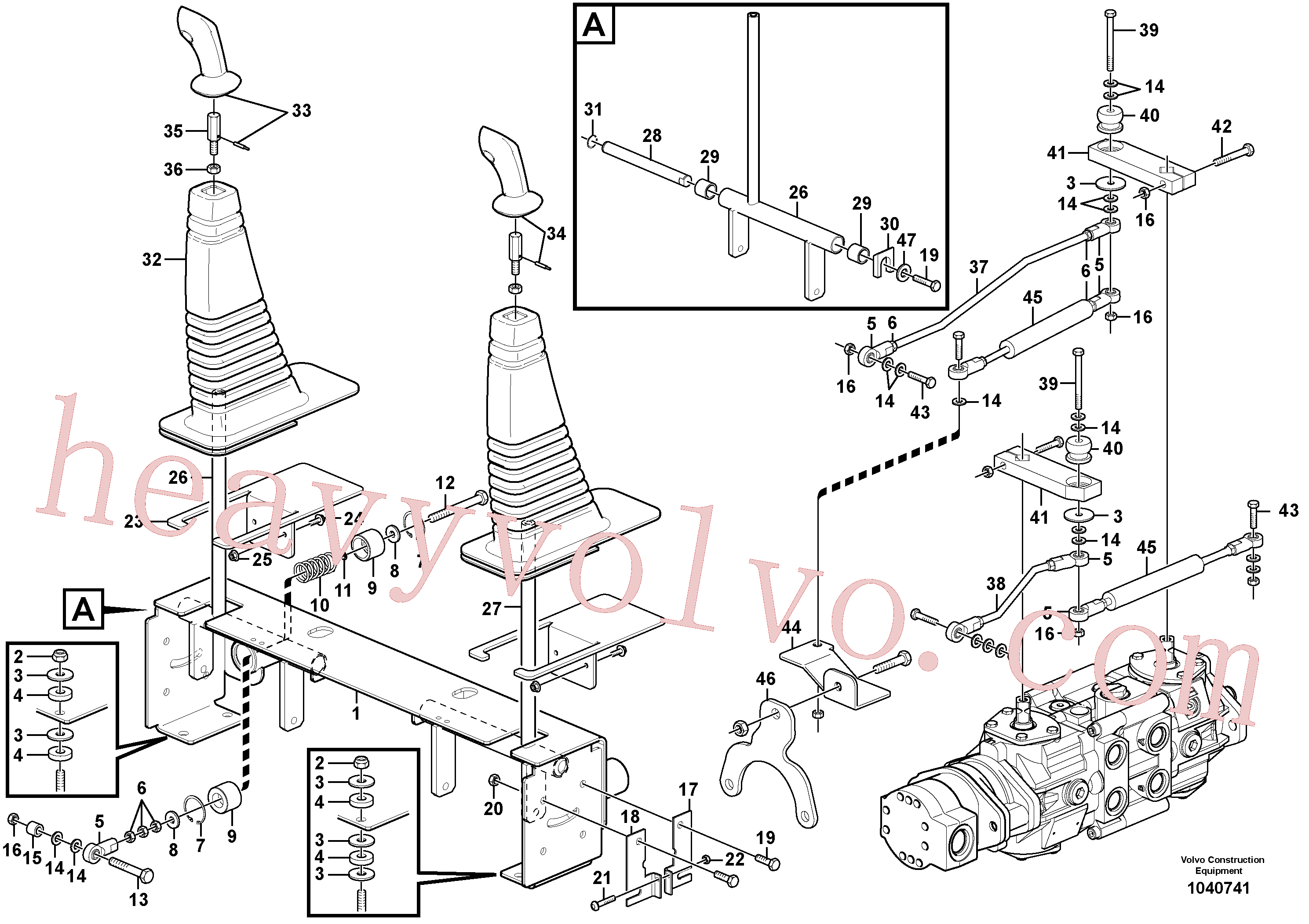 VOE11851094 for Volvo Optional hand controls(1040741 assembly)