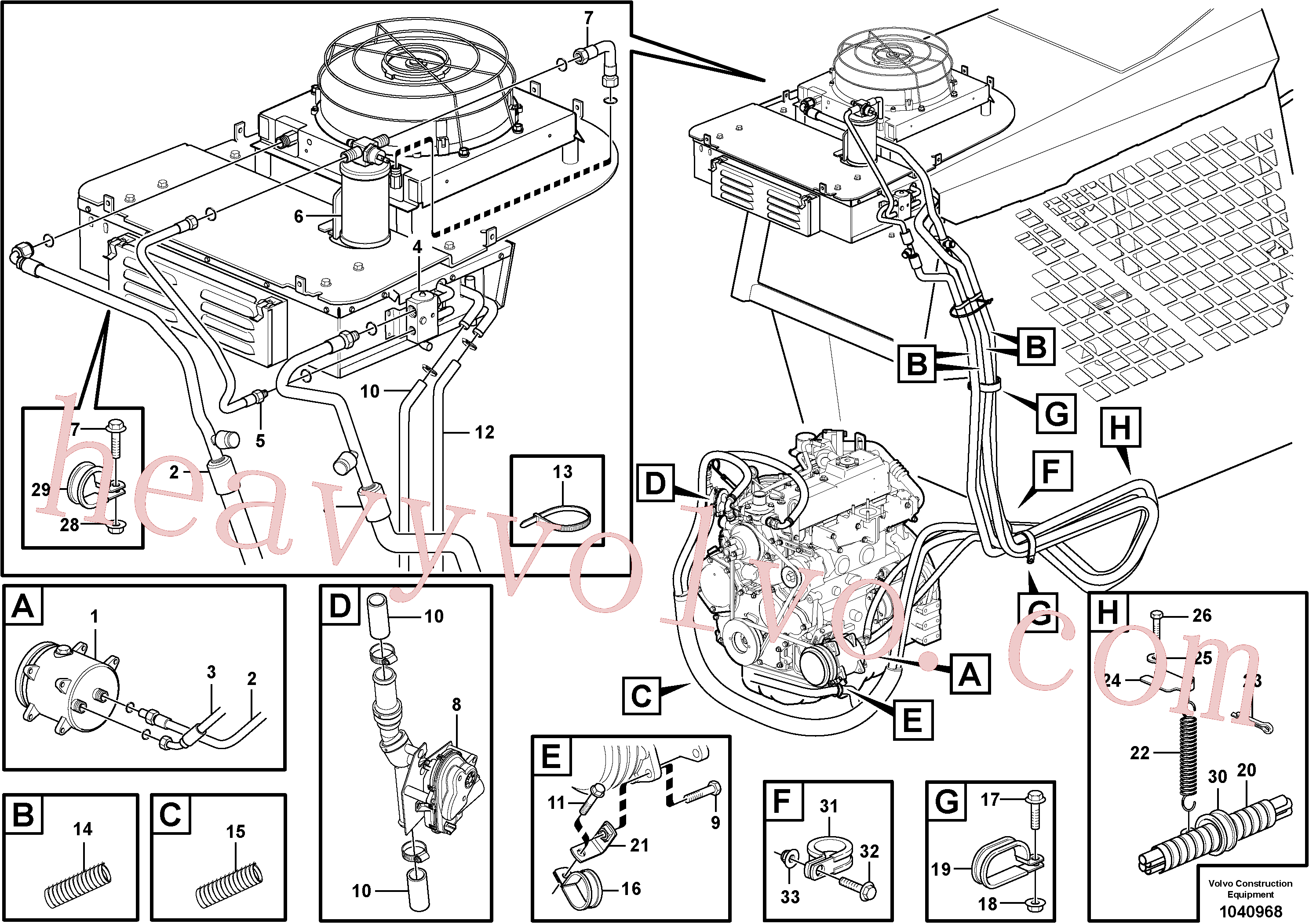 VOE996061 for Volvo Installation hoses, heat and air conditioning(1040968 assembly)