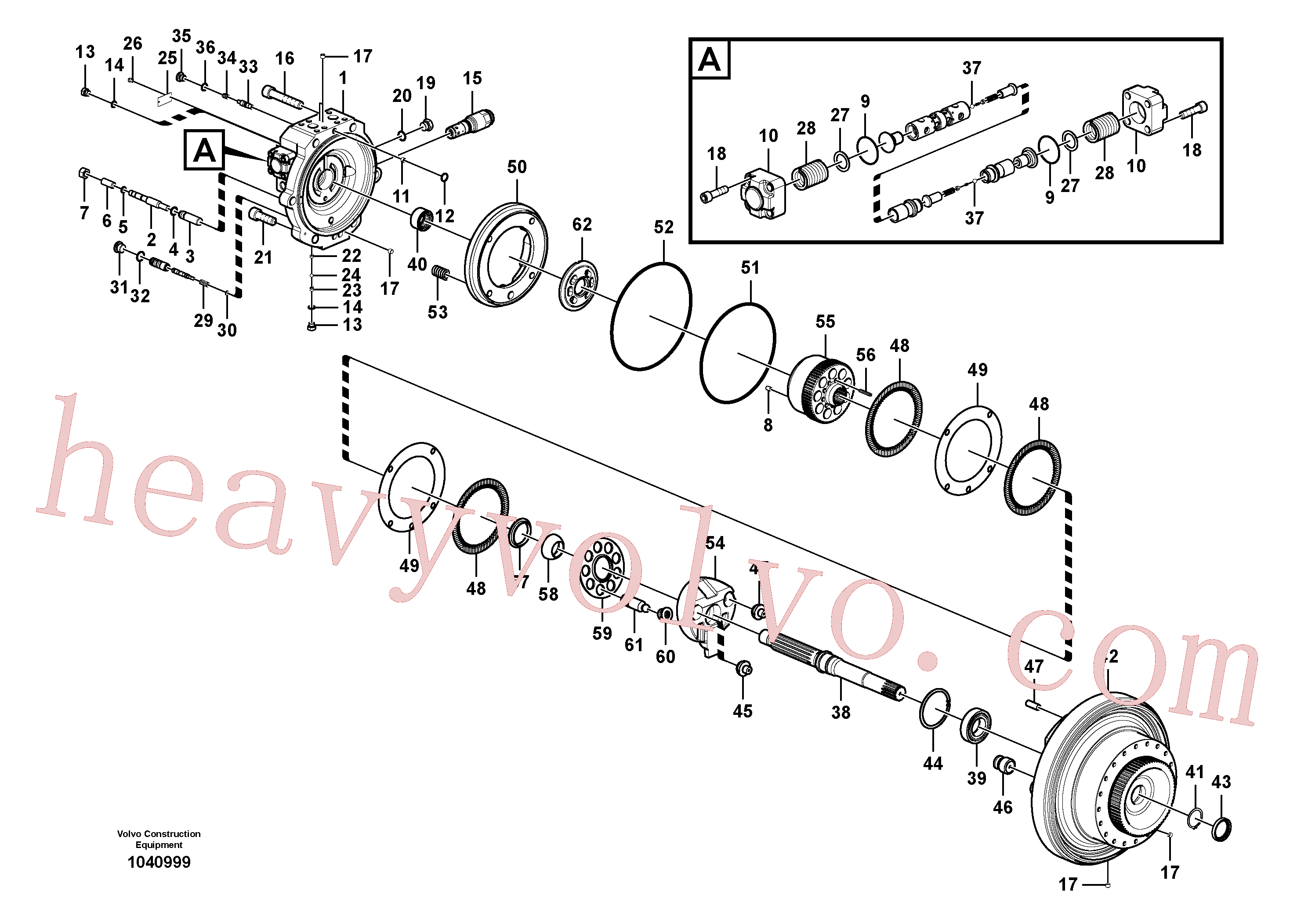 VOE14551797 for Volvo Travel motor(1040999 assembly)