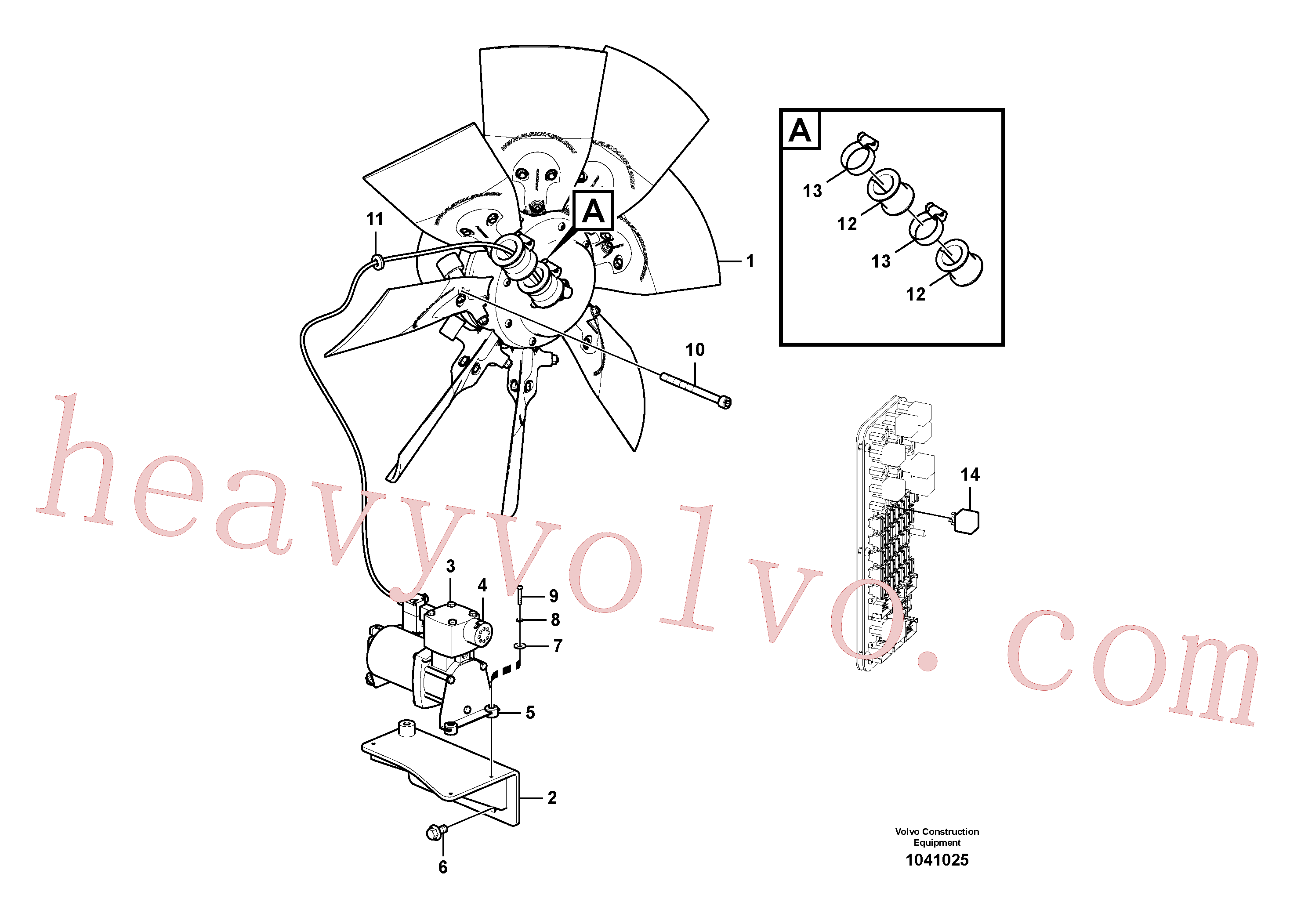 VOE993149 for Volvo Reversible fan.(1041025 assembly)