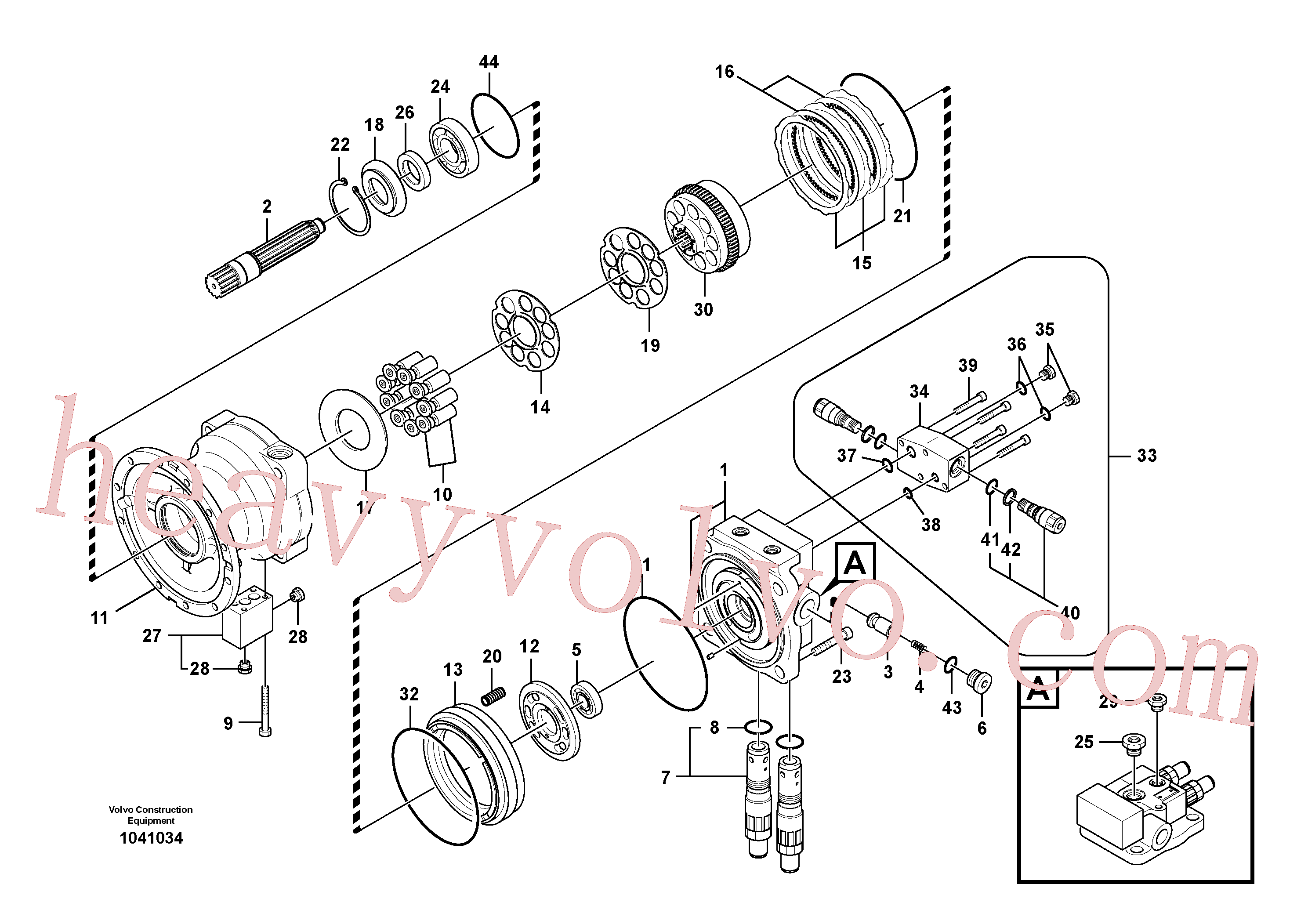 VOE14550665 for Volvo Swing motor(1041034 assembly)