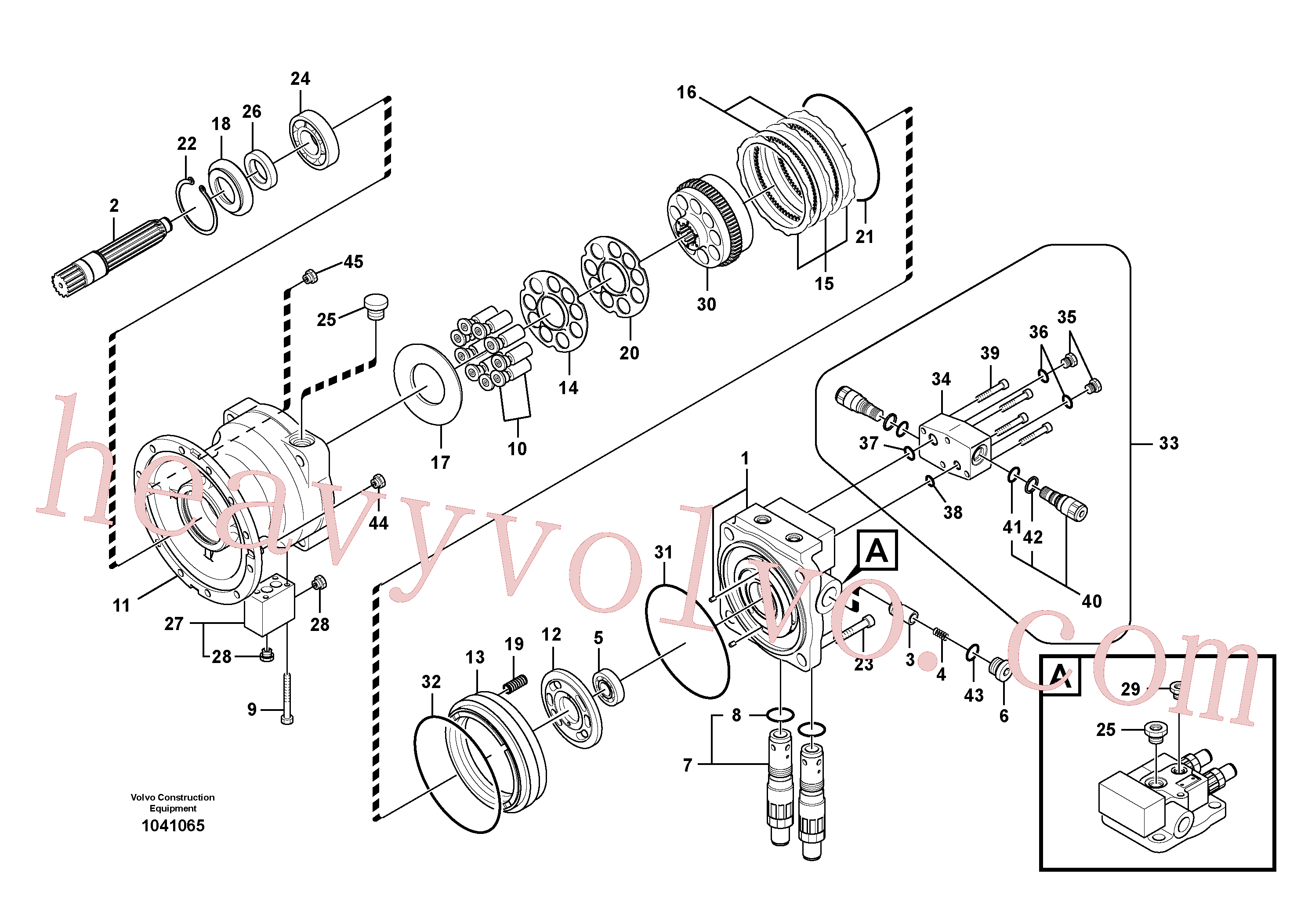 VOE14596309 for Volvo Swing motor(1041065 assembly)