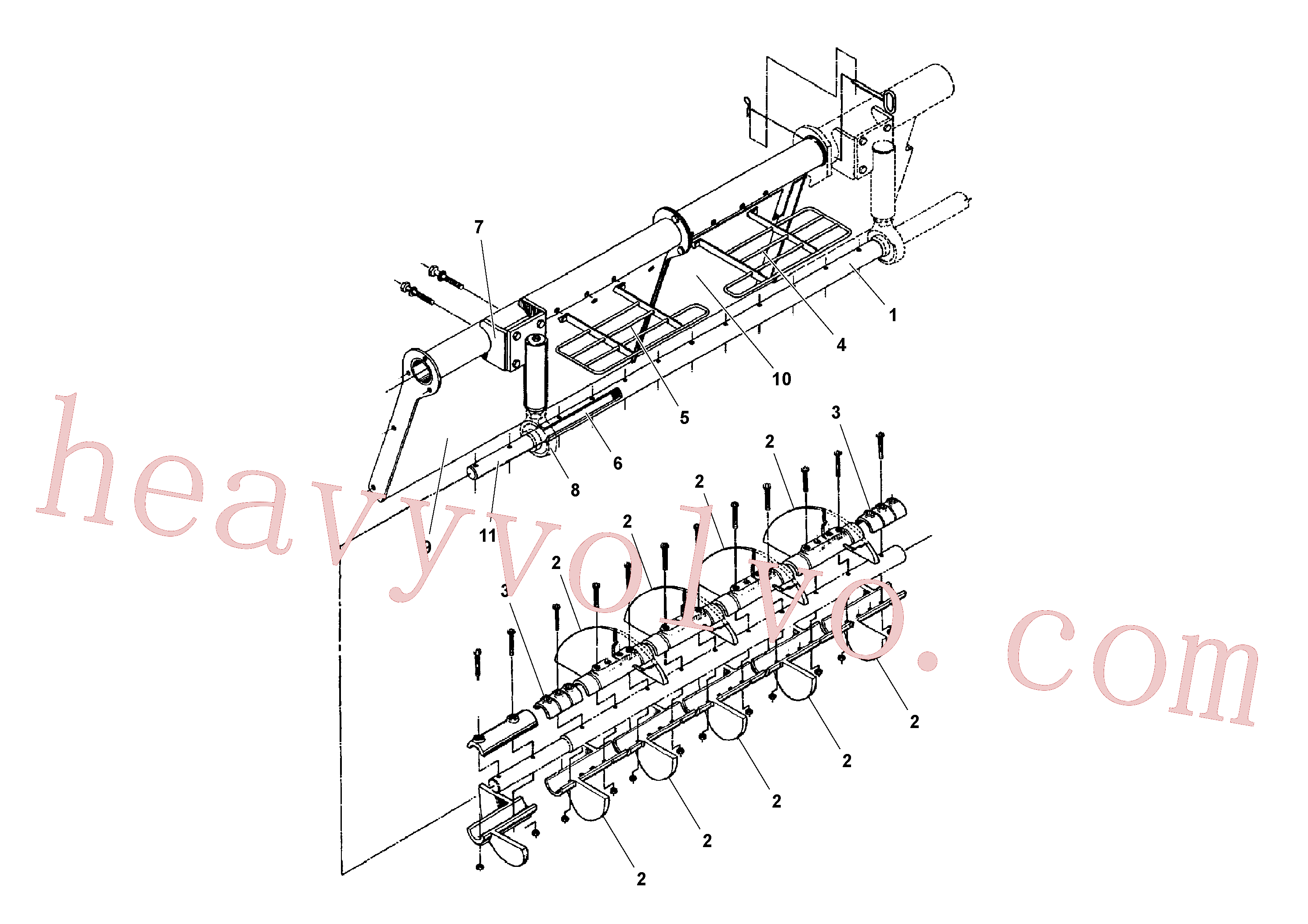 RM21059019 for Volvo Auger and Tunnel / Guard Arrangement(1041143 assembly)