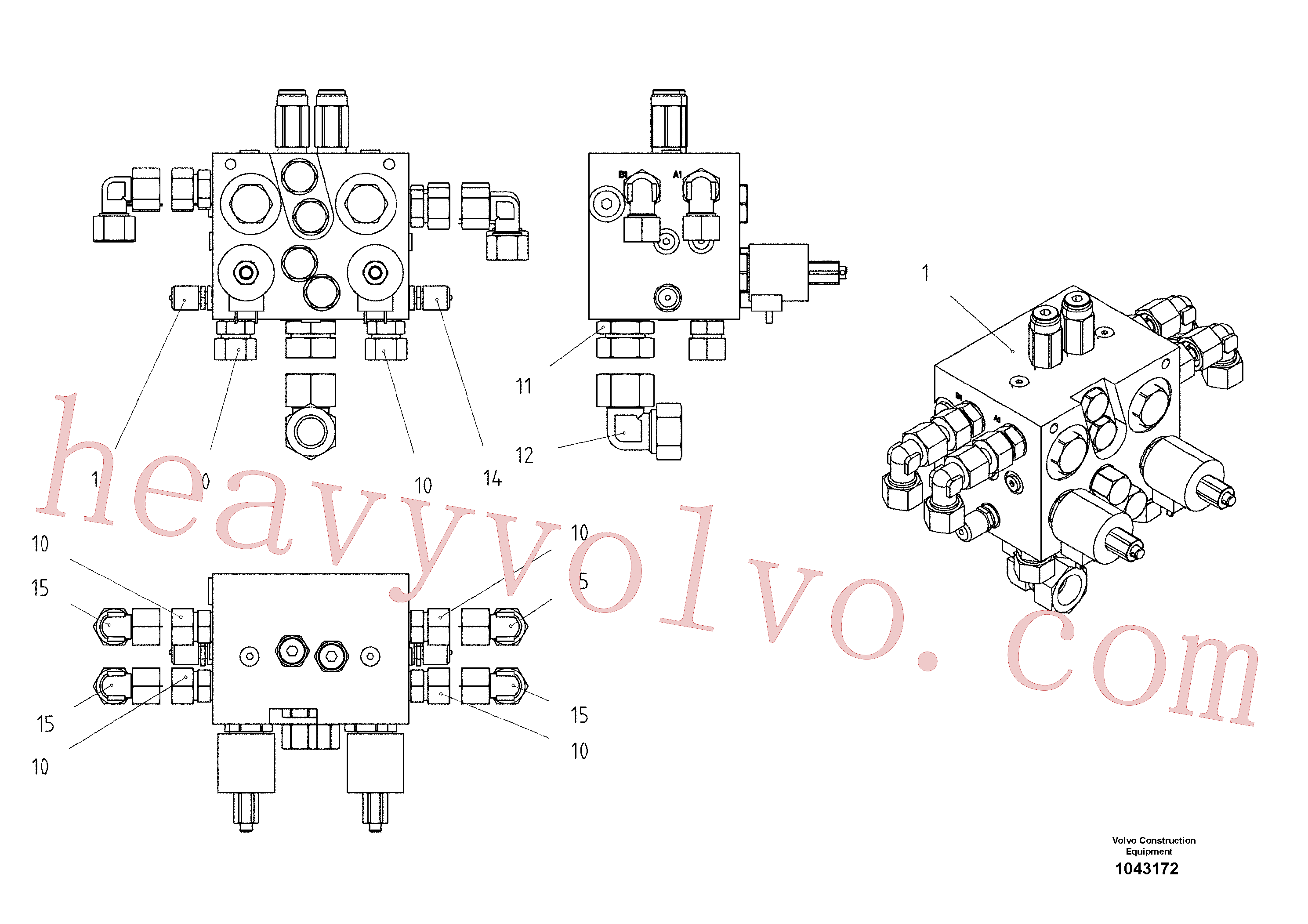 RM14090716 for Volvo Valve block(1043172 assembly)