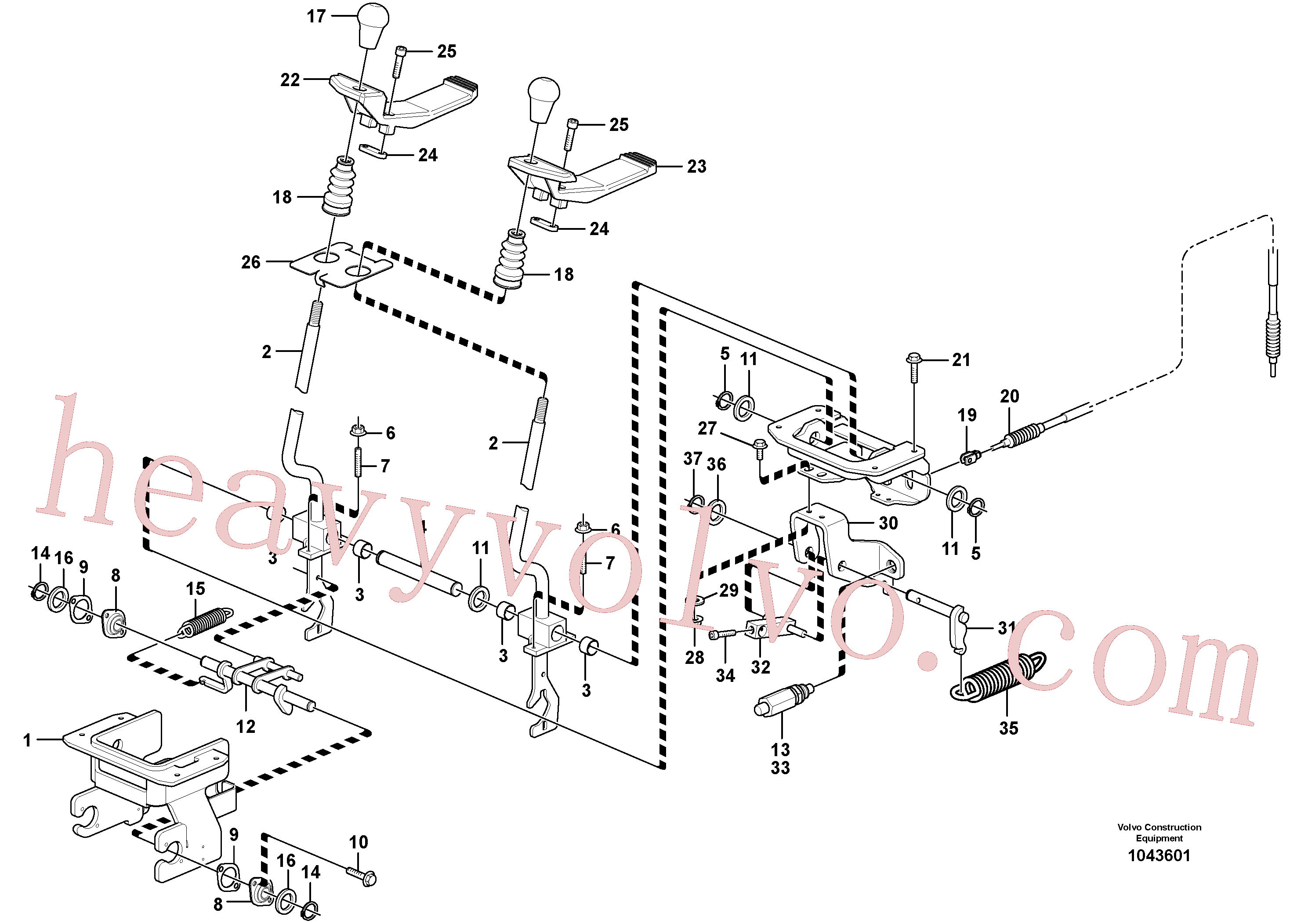 VOE11802566 for Volvo Control levers : travelling(1043601 assembly)