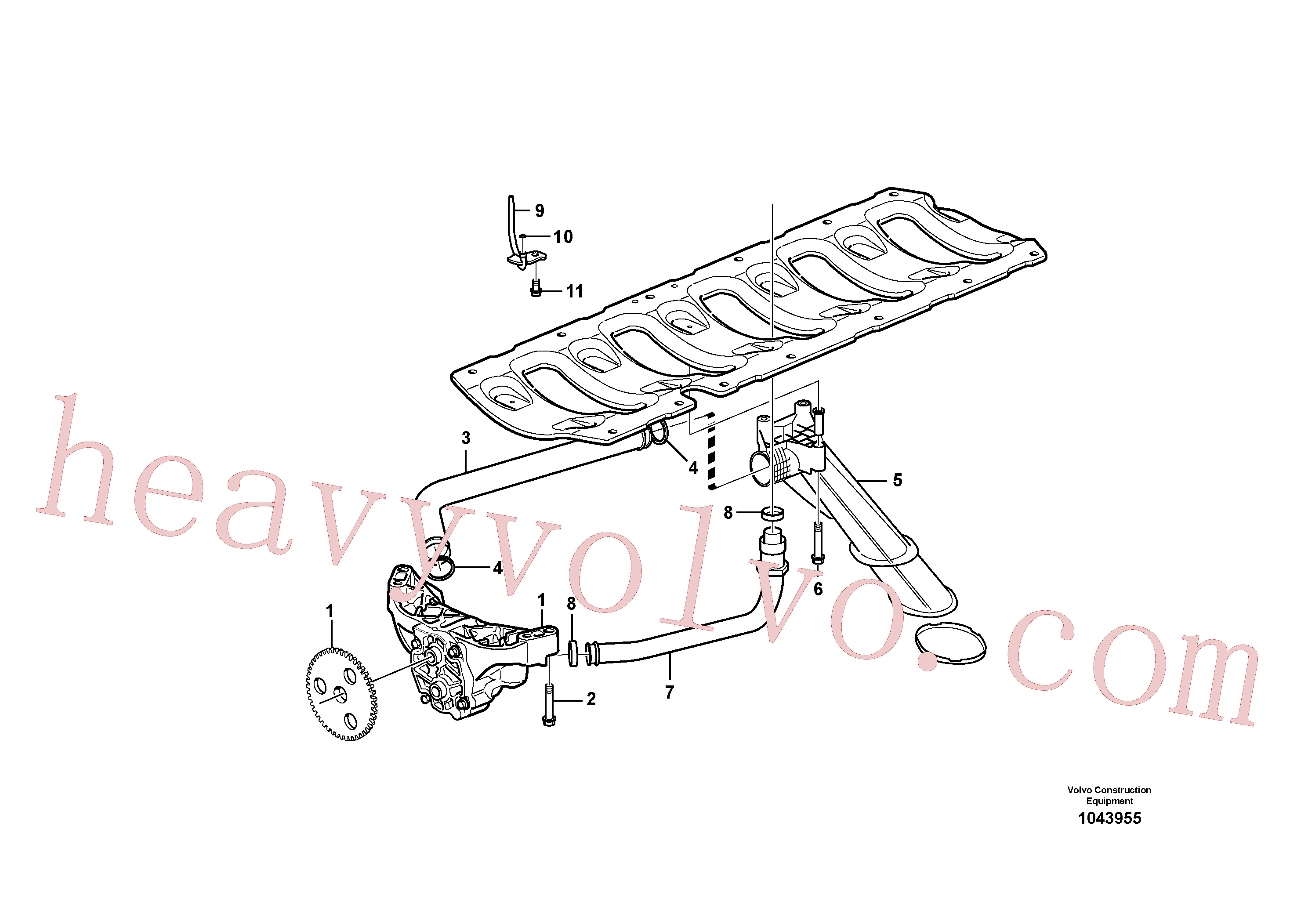 VOE955982 for Volvo Lubricating oil system(1043955 assembly)