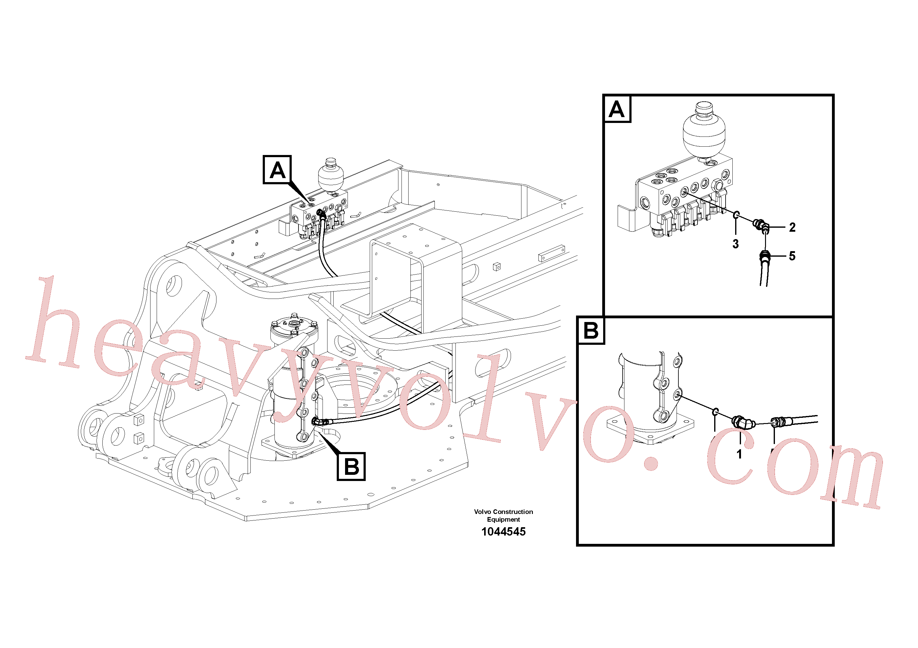 SA9451-02240 for Volvo Servo system, control valve to solenoid valve(1044545 assembly)