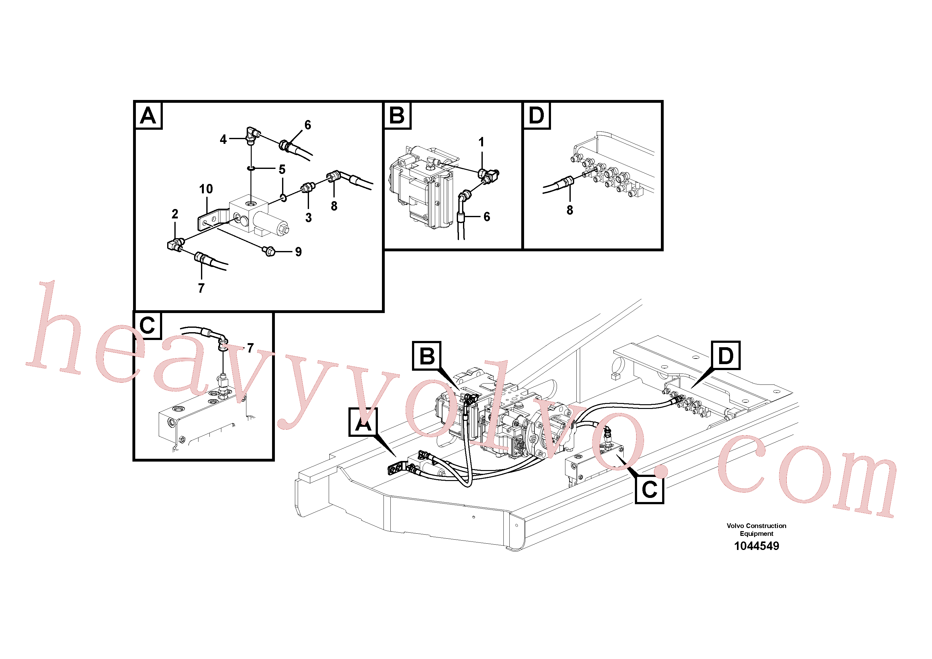 VOE14577570 for Volvo Working hydraulic, hammer and shear for 1st pump flow(1044549 assembly)