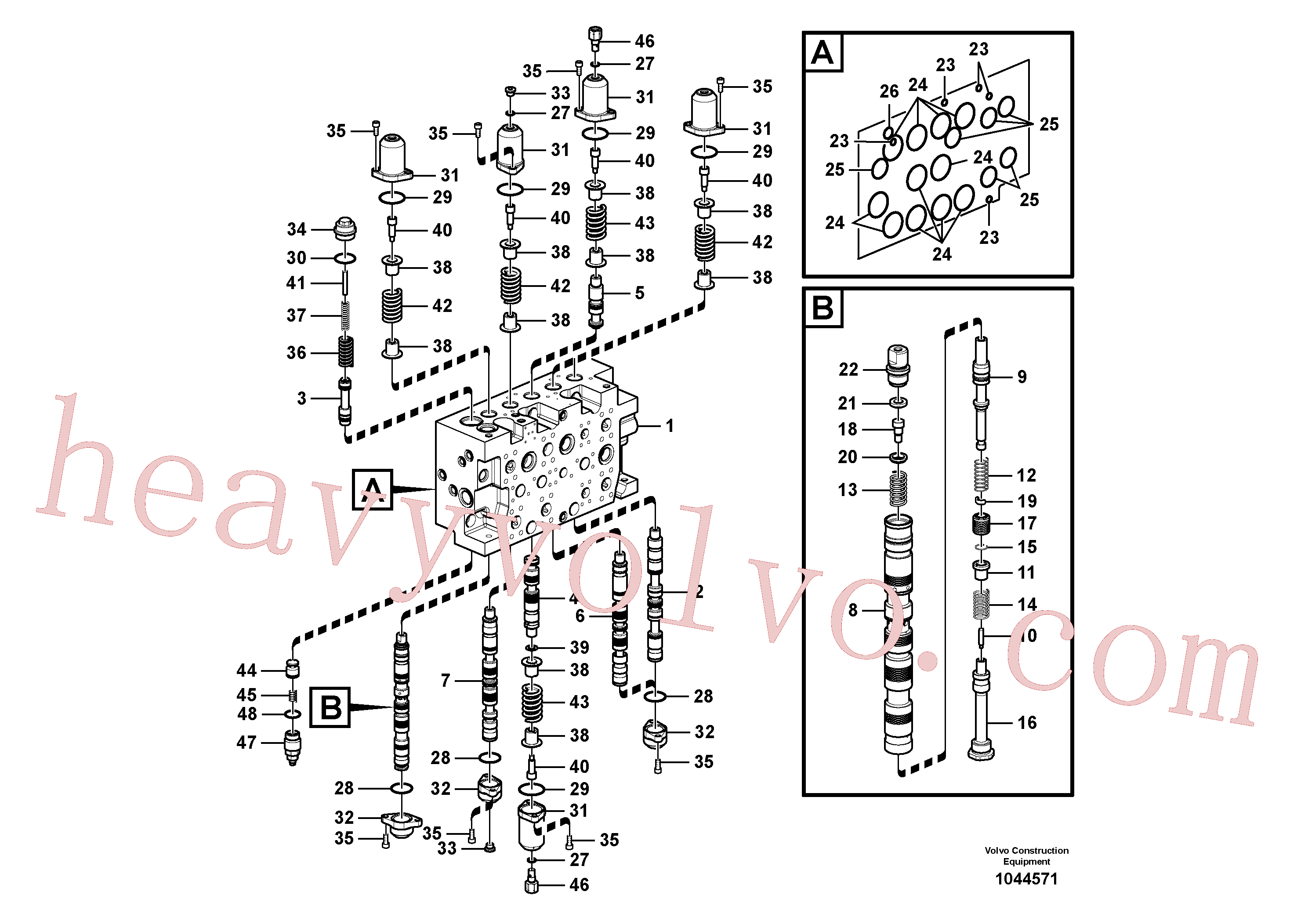 VOE14577793 for Volvo Main control valve(1044571 assembly)