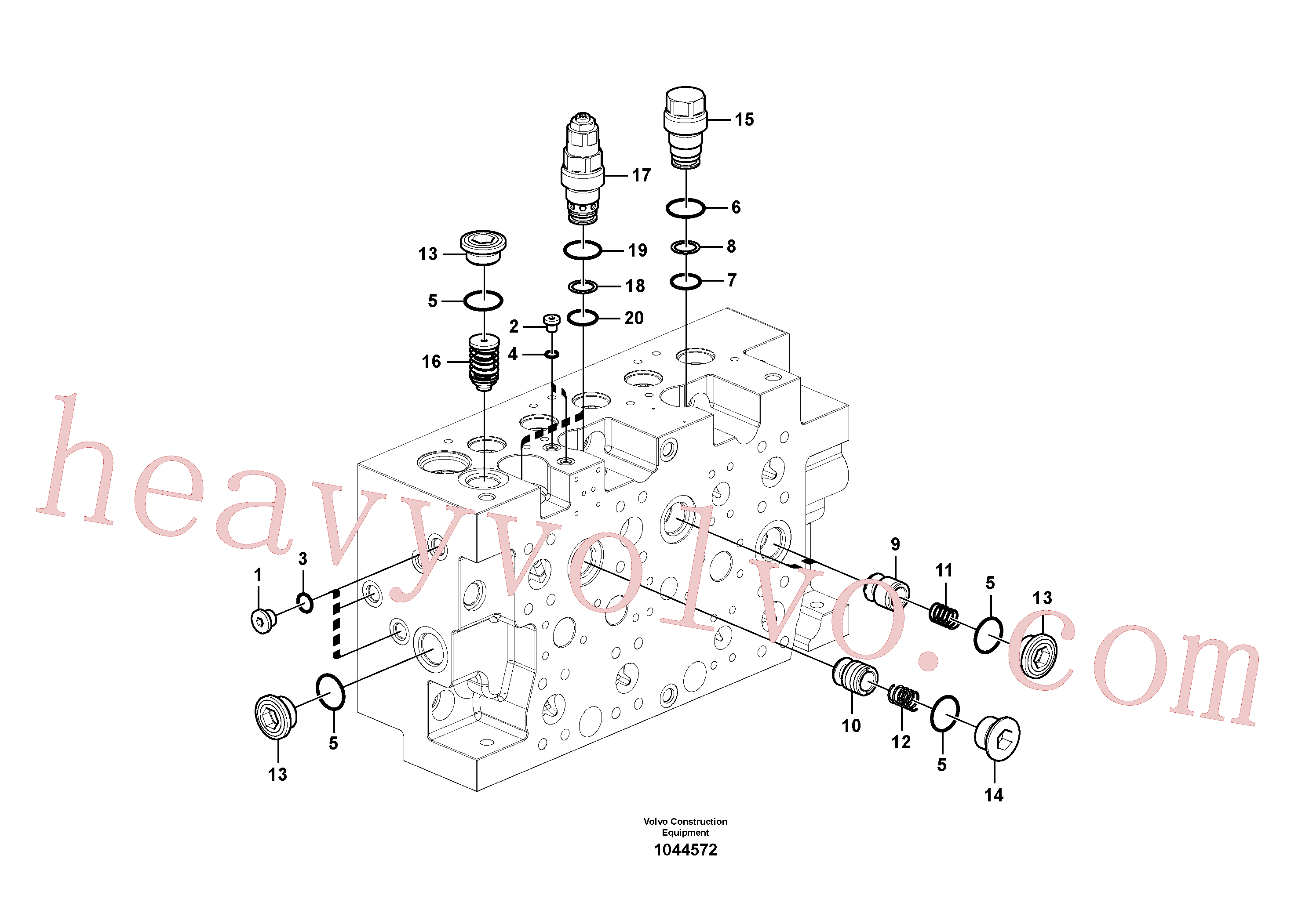 VOE14577789 for Volvo Main control valve(1044572 assembly)