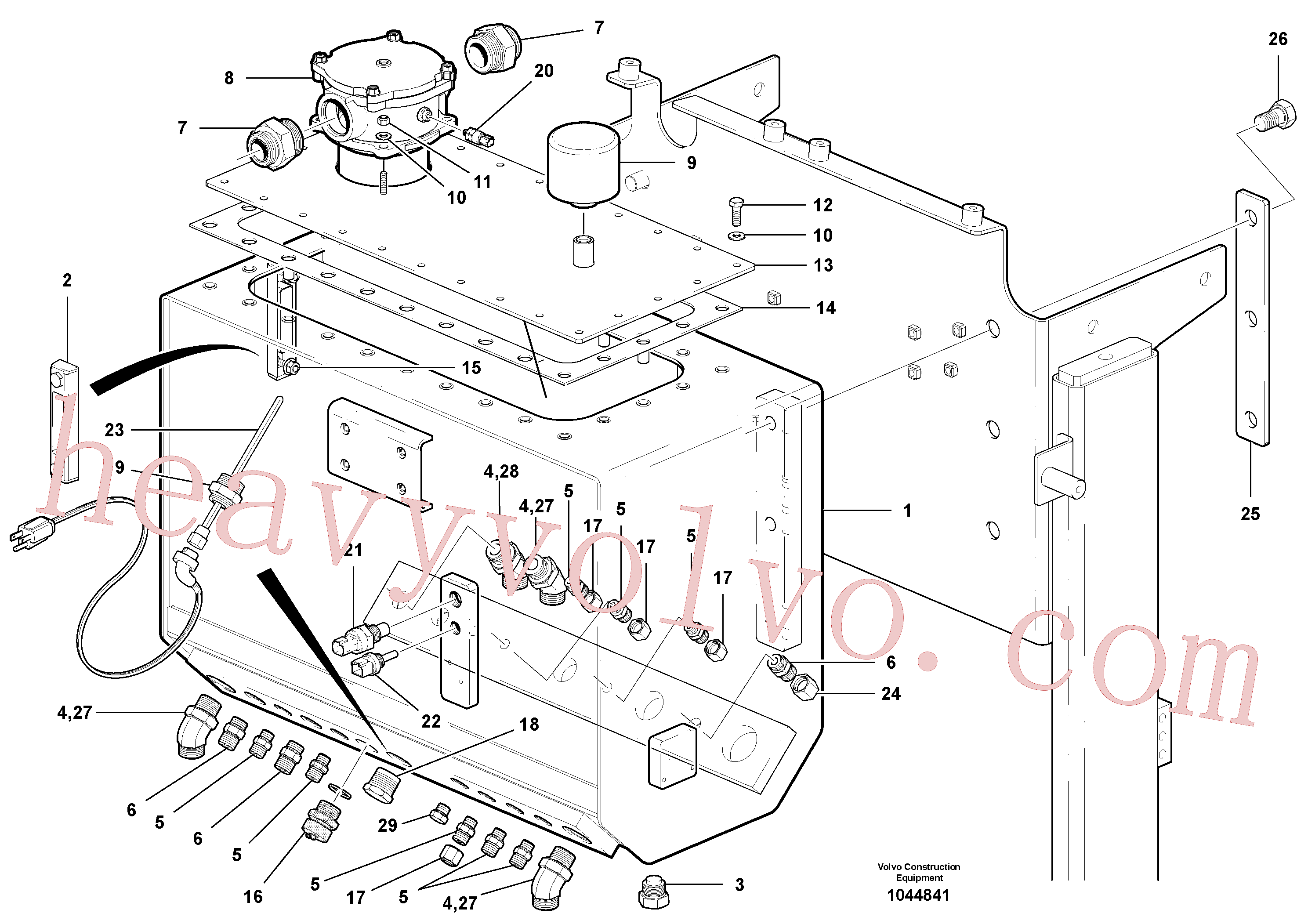 VOE938146 for Volvo Hydraulic oil tank - AWD(1044841 assembly)