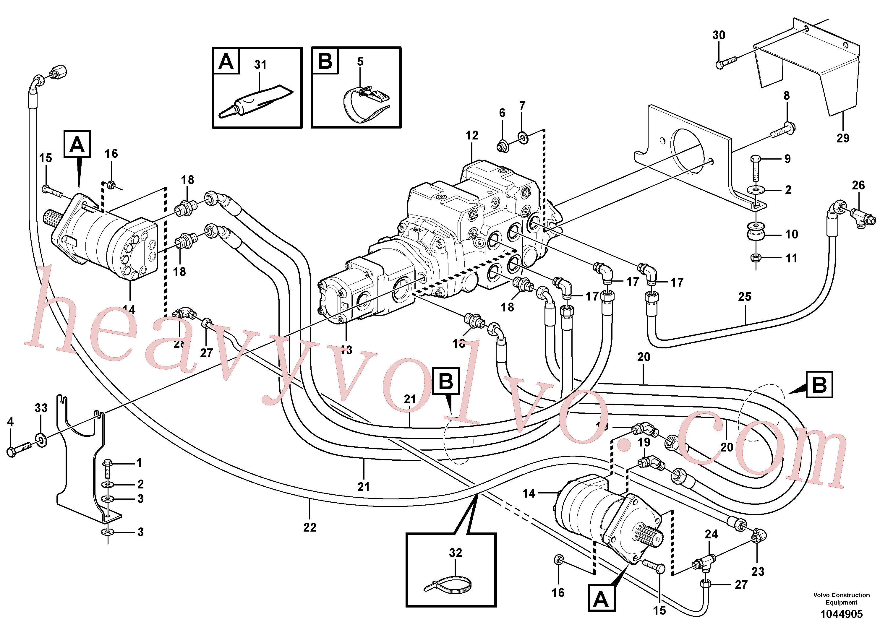 VOE11842233 for Volvo Hydraulic system Transport(1044905 assembly)