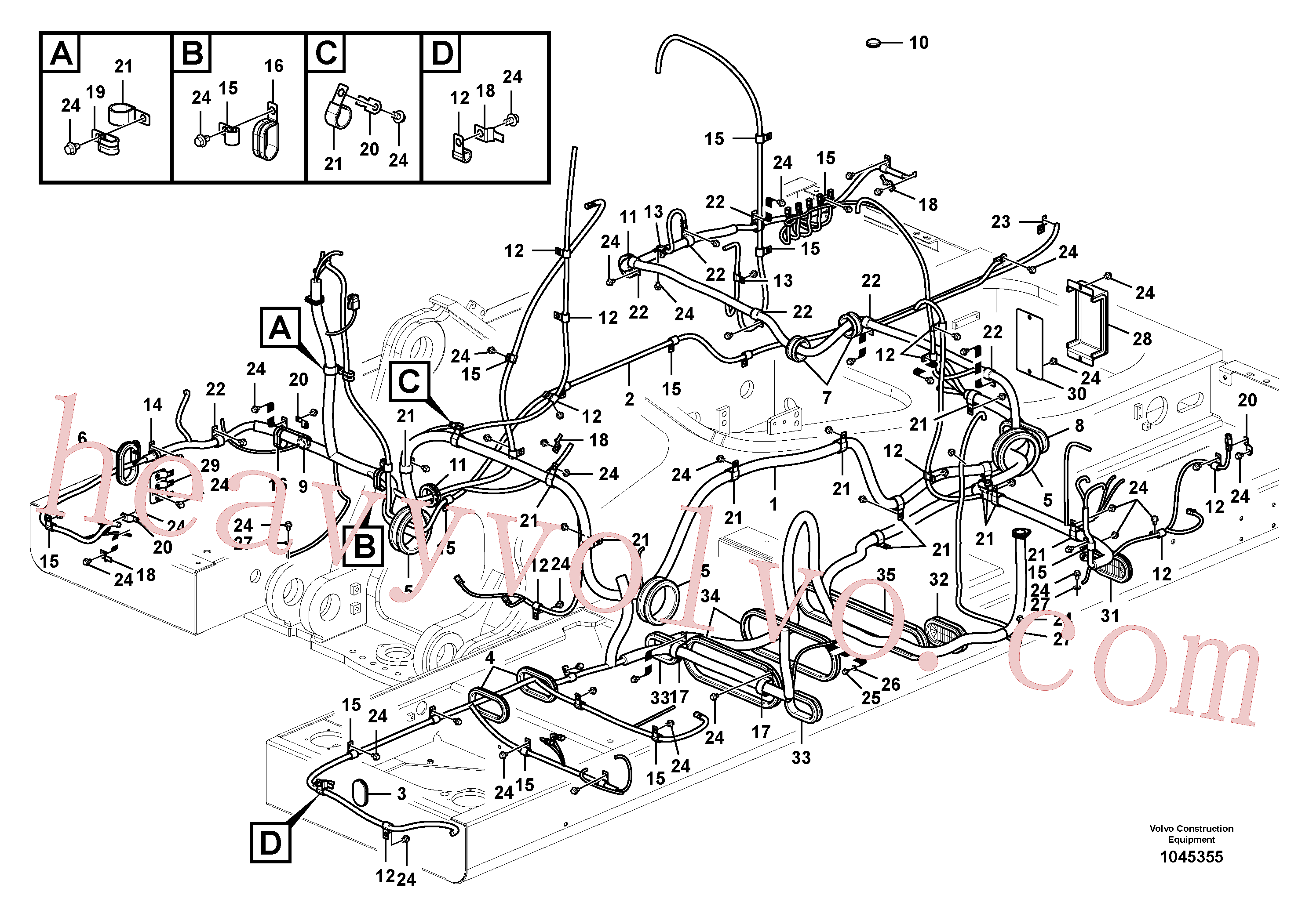 VOE14547765 for Volvo Cable and wire harness, main(1045355 assembly)