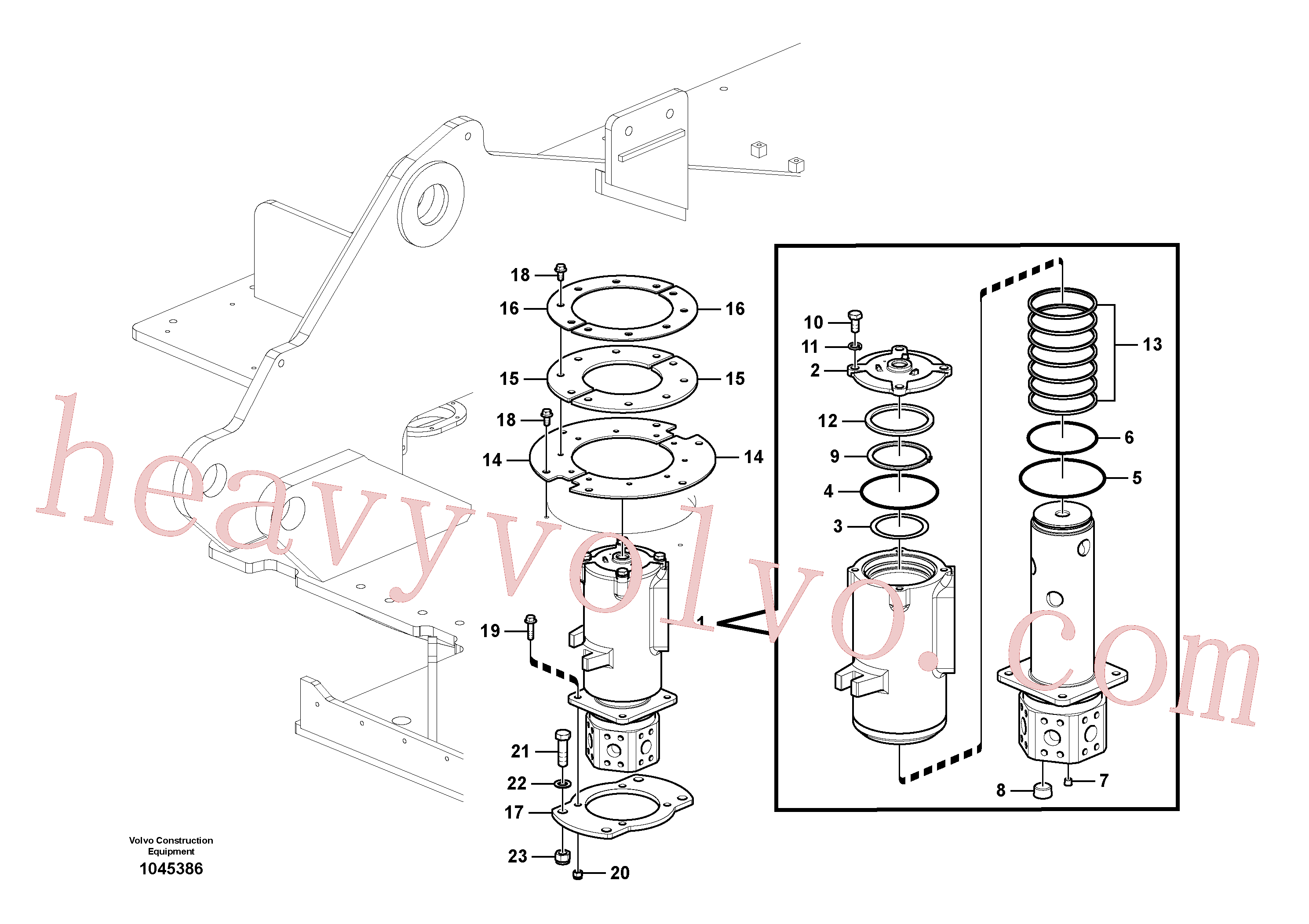 VOE990522 for Volvo Turning joint(1045386 assembly)