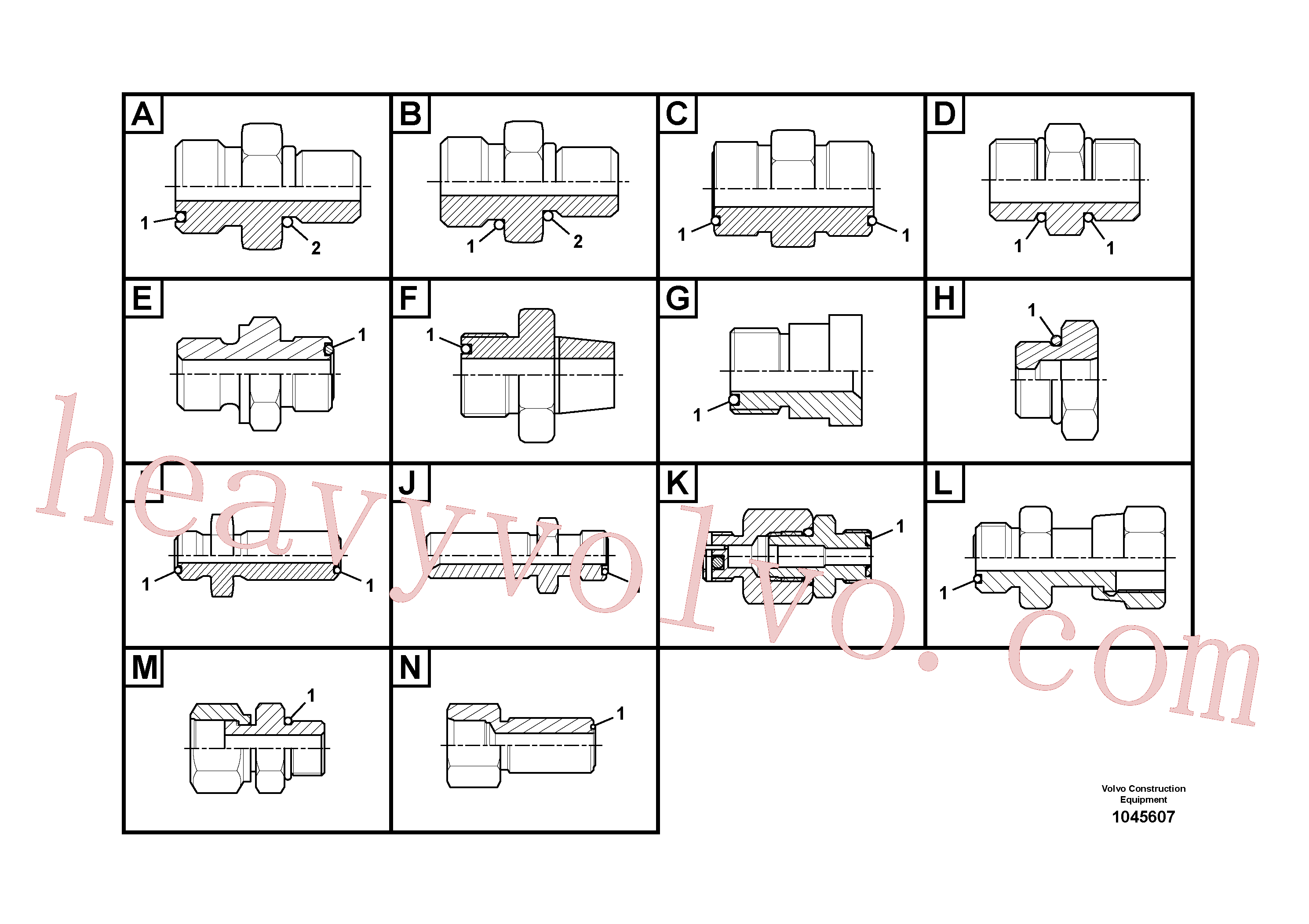 VOE14595727 for Volvo Nipple assembly(1045607 assembly)