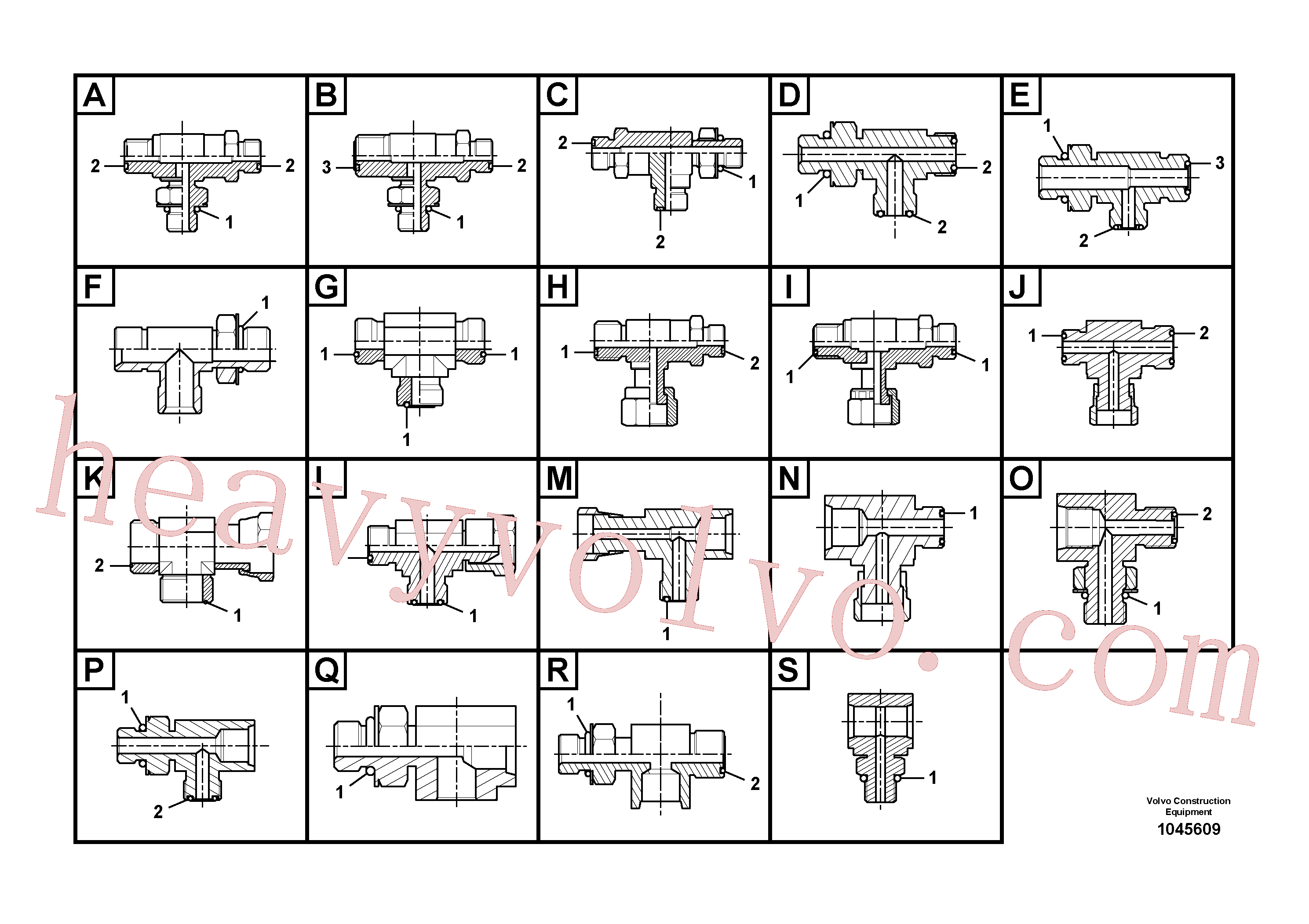 VOE14544039 for Volvo Nipple assembly(1045609 assembly)