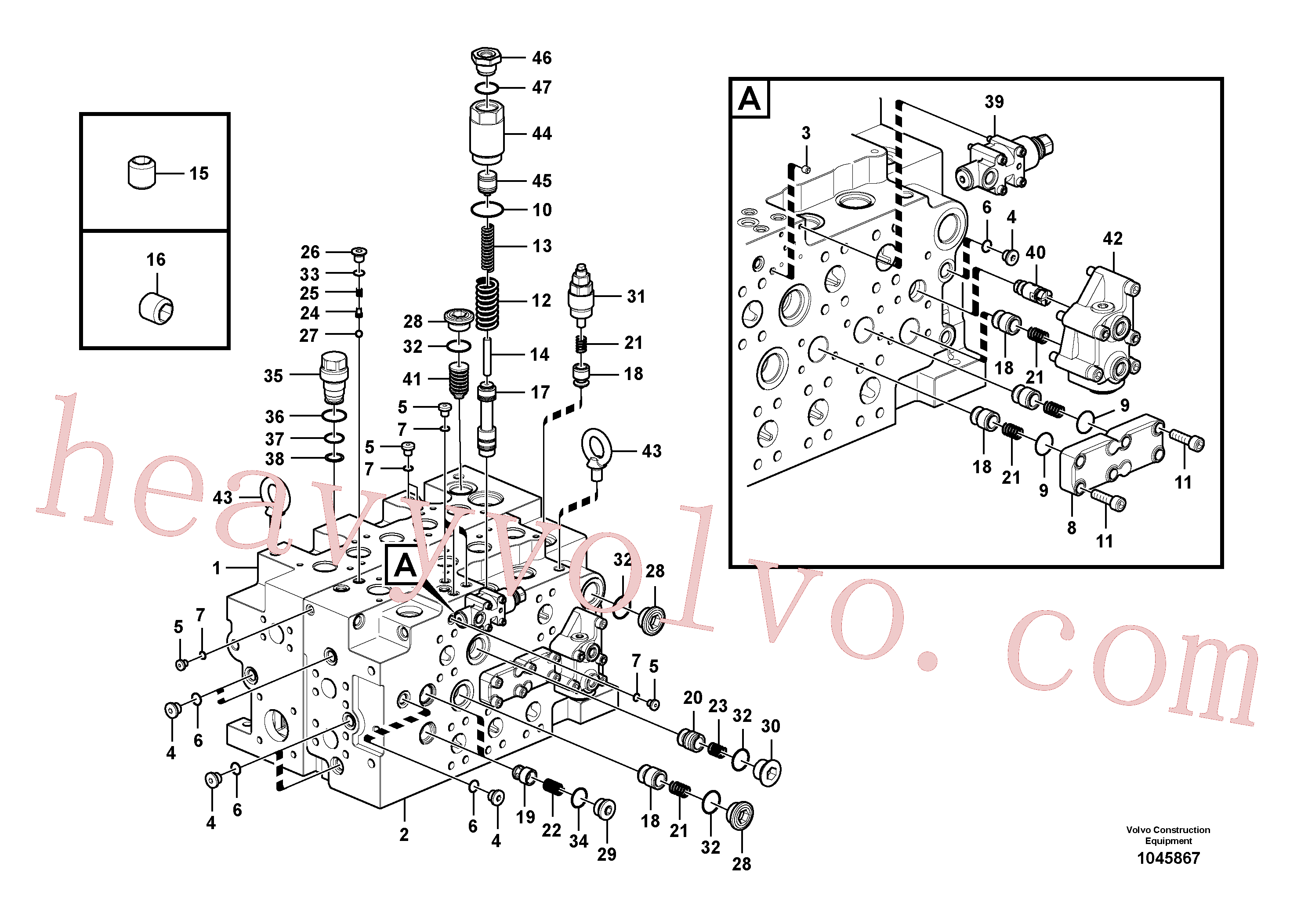 VOE14577793 for Volvo Main control valve(1045867 assembly)