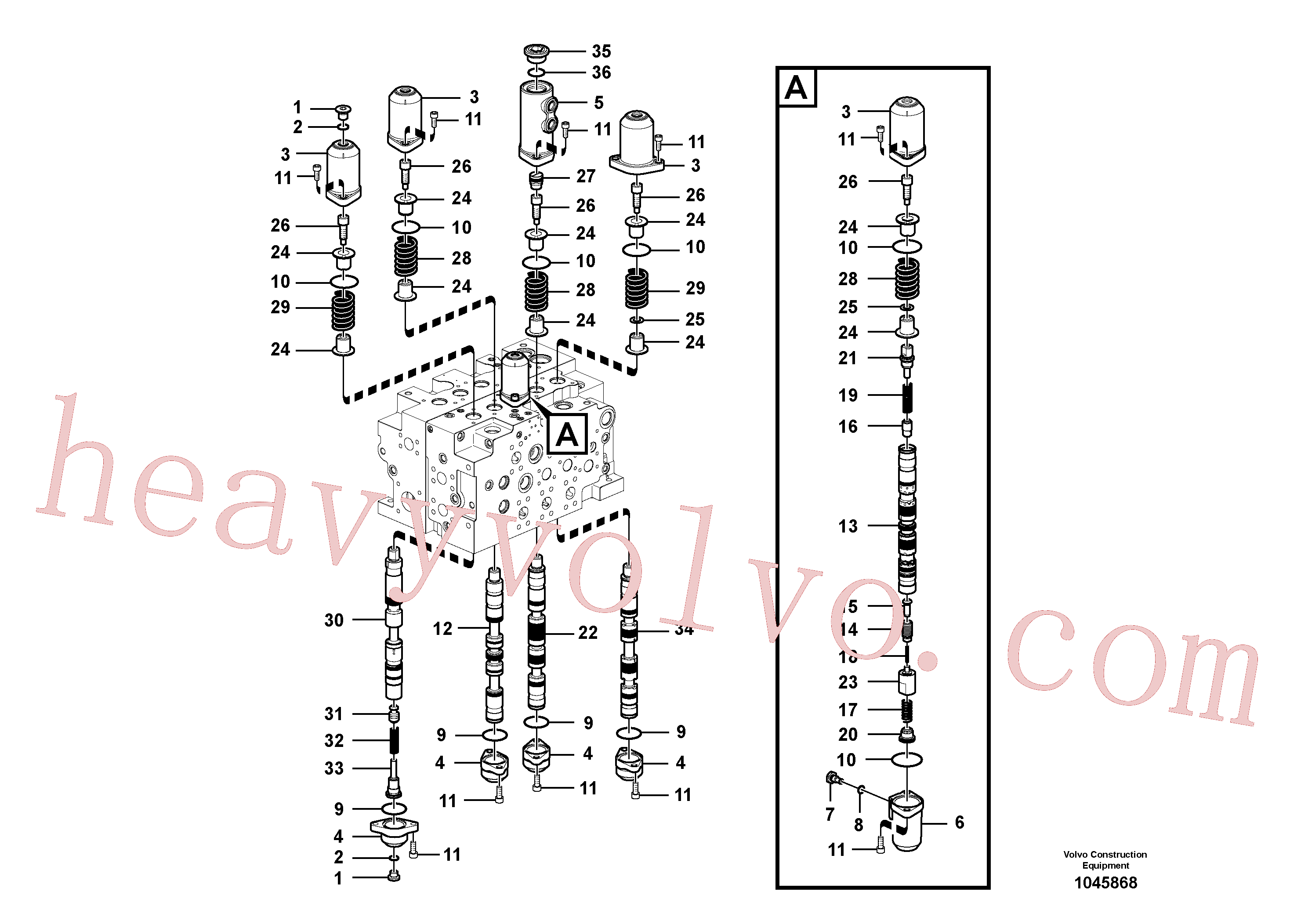 VOE14561303 for Volvo Main control valve(1045868 assembly)