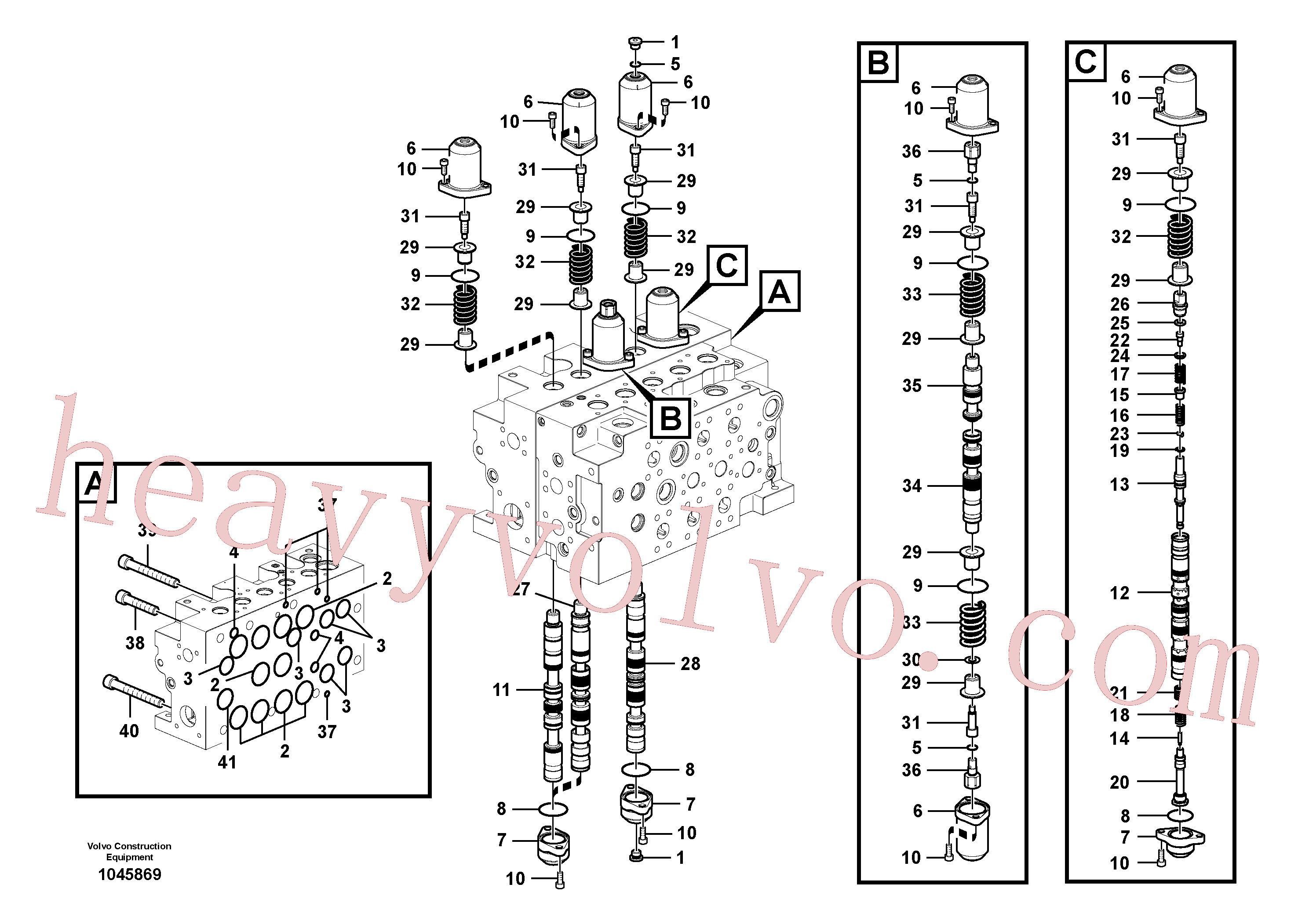 VOE14577798 for Volvo Main control valve(1045869 assembly)