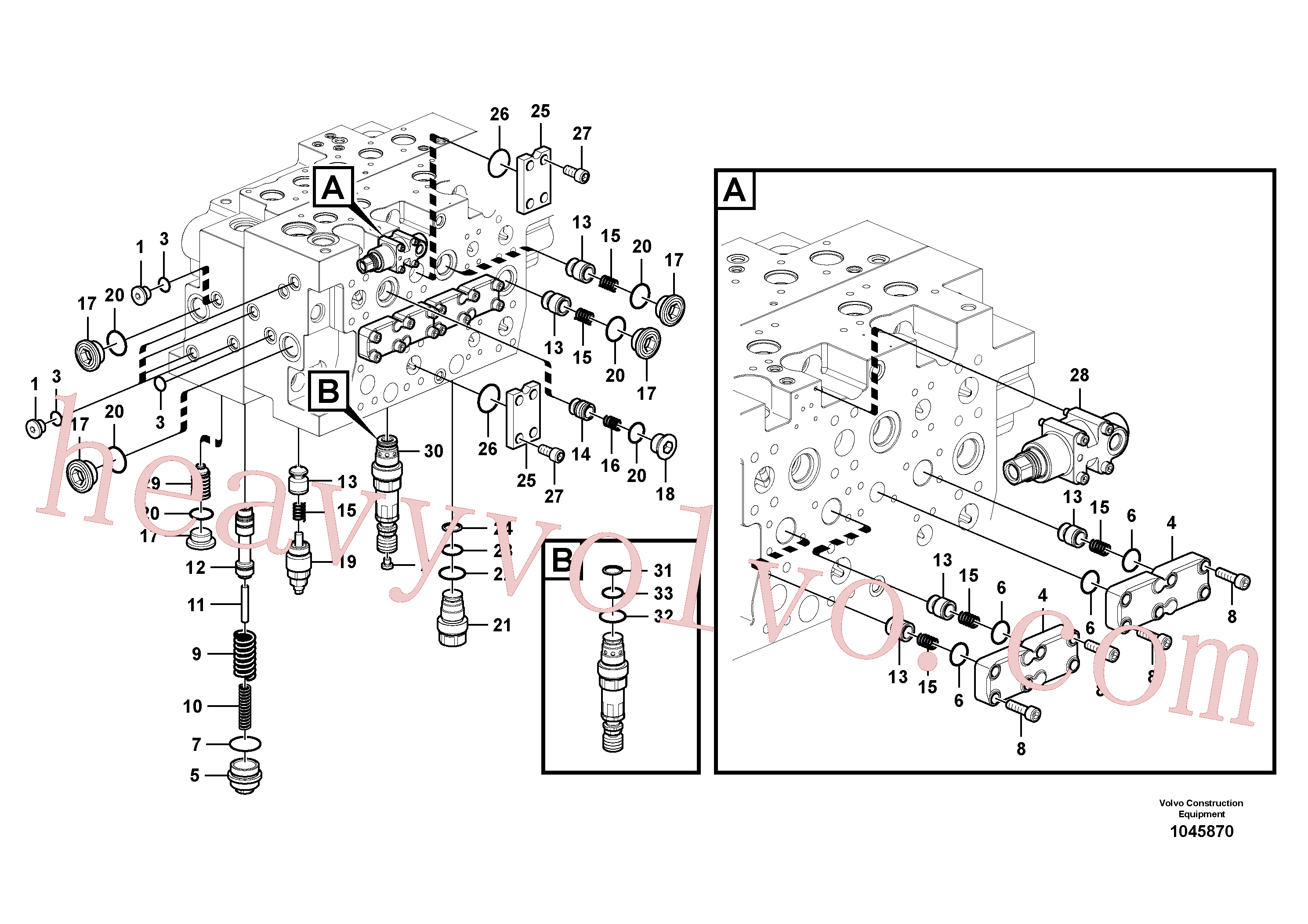 VOE14577789 for Volvo Main control valve(1045870 assembly)