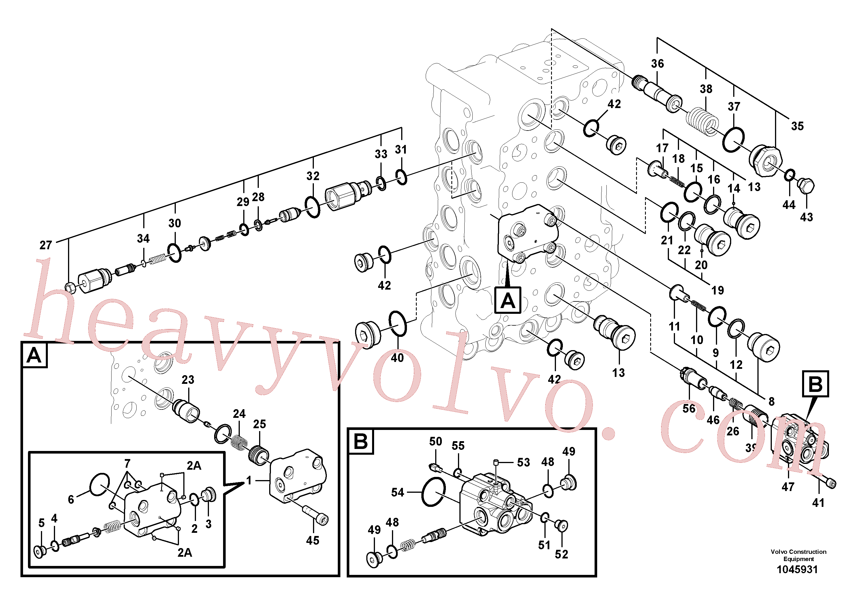 VOE14513392 for Volvo Main control valve(1045931 assembly)