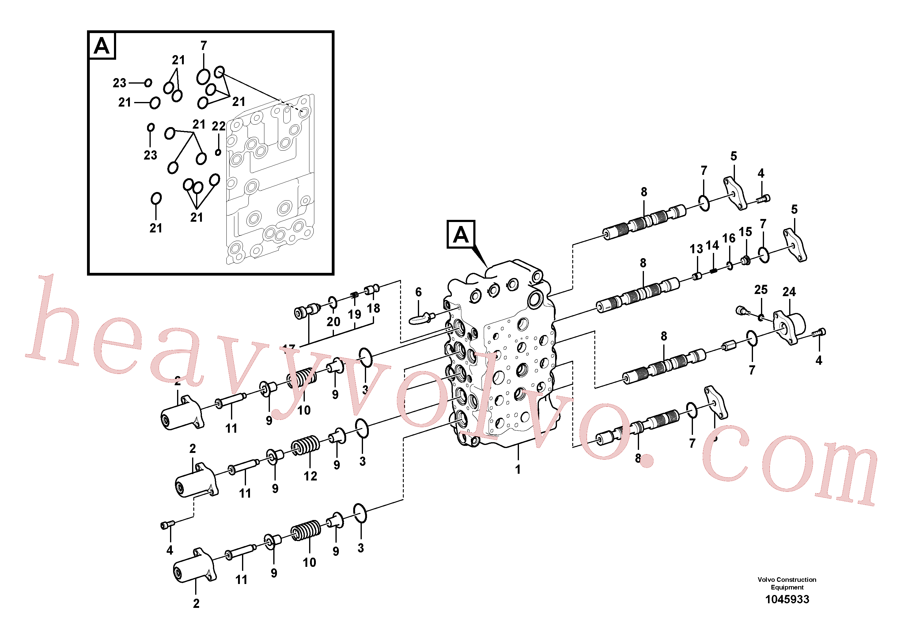 VOE14513418 for Volvo Main control valve(1045933 assembly)