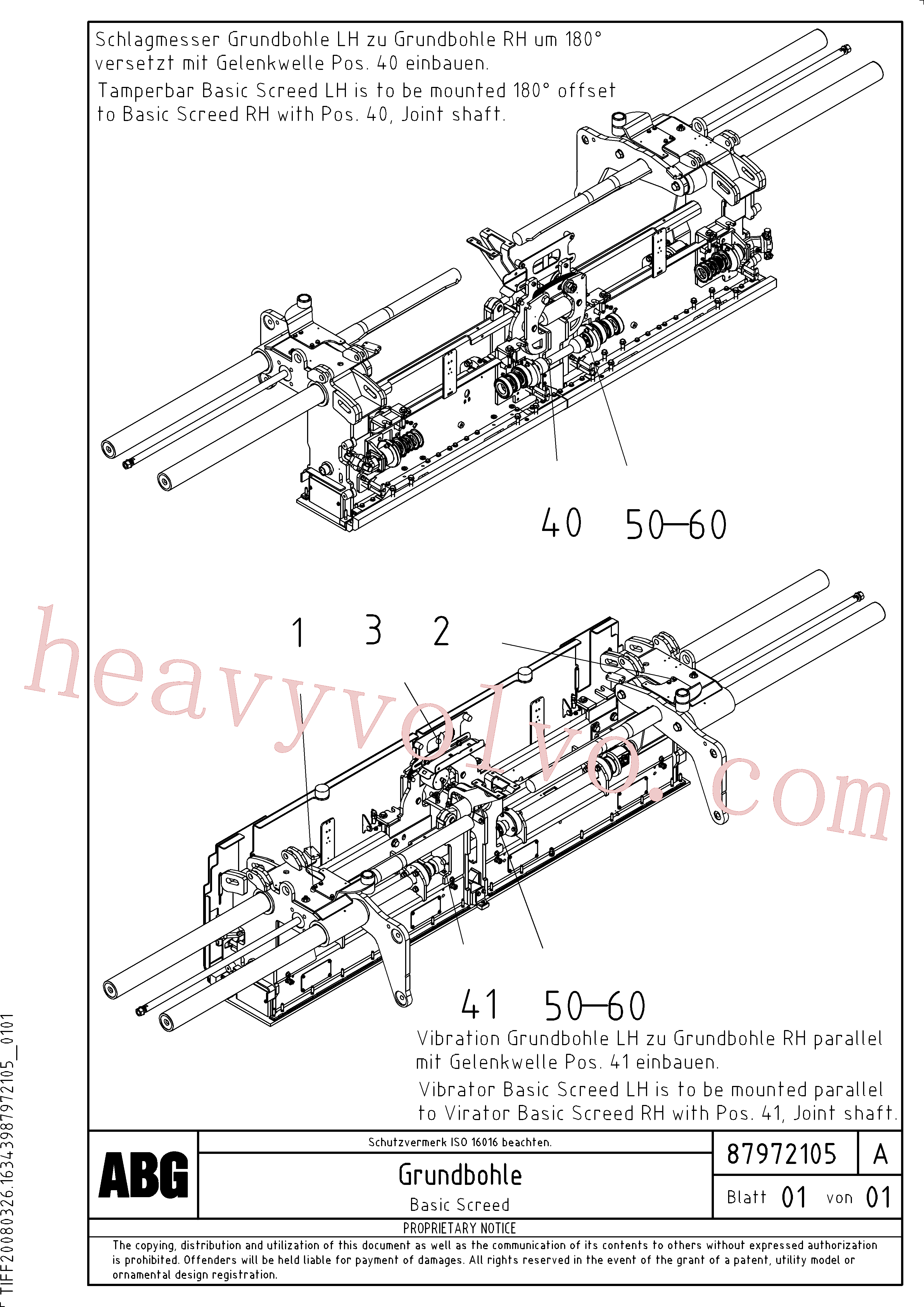 RM54407218 for Volvo Basic screed, Basic screed and crown control(1048167 assembly)