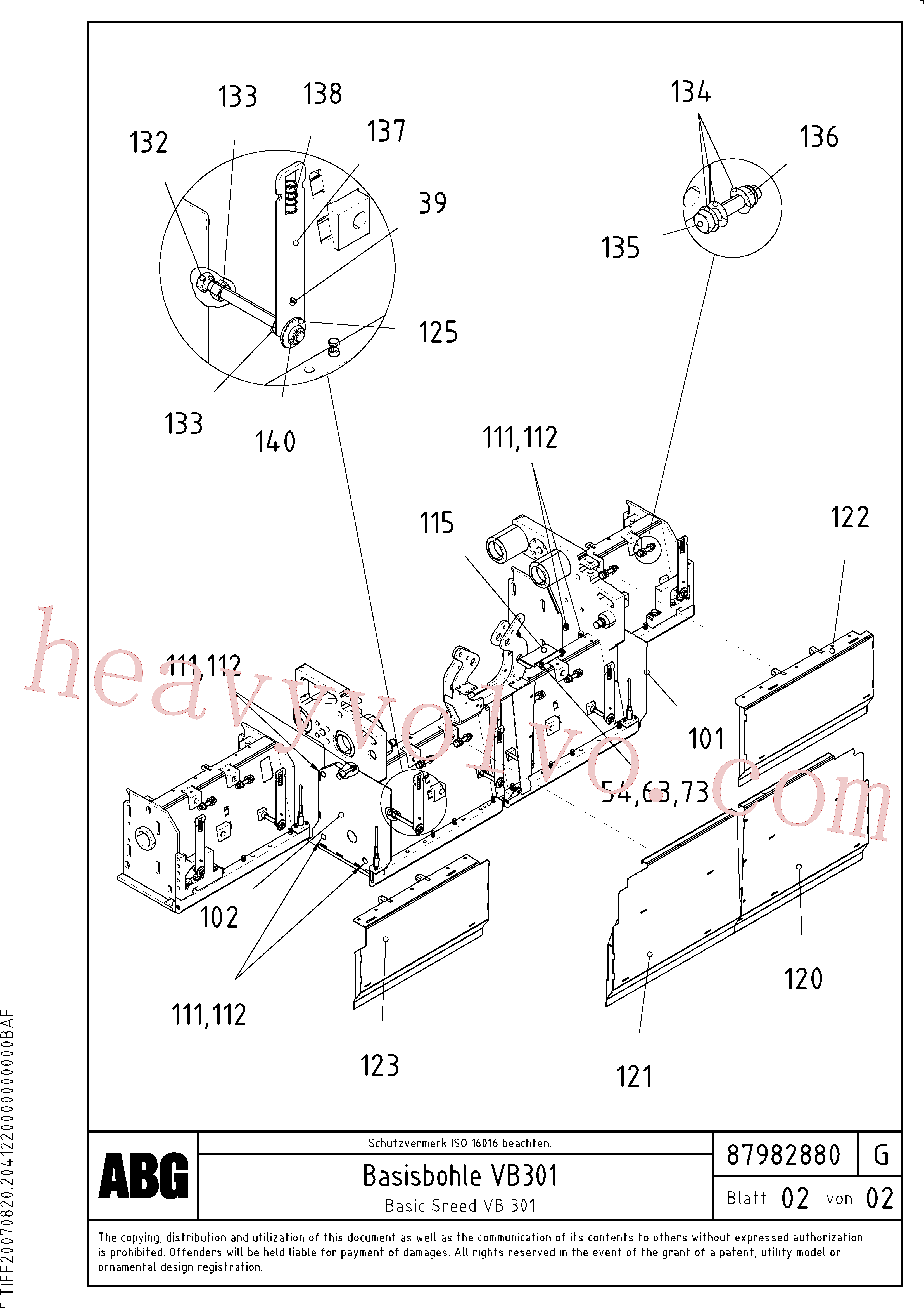 RM58867755 for Volvo Basic screed(1048271 assembly)