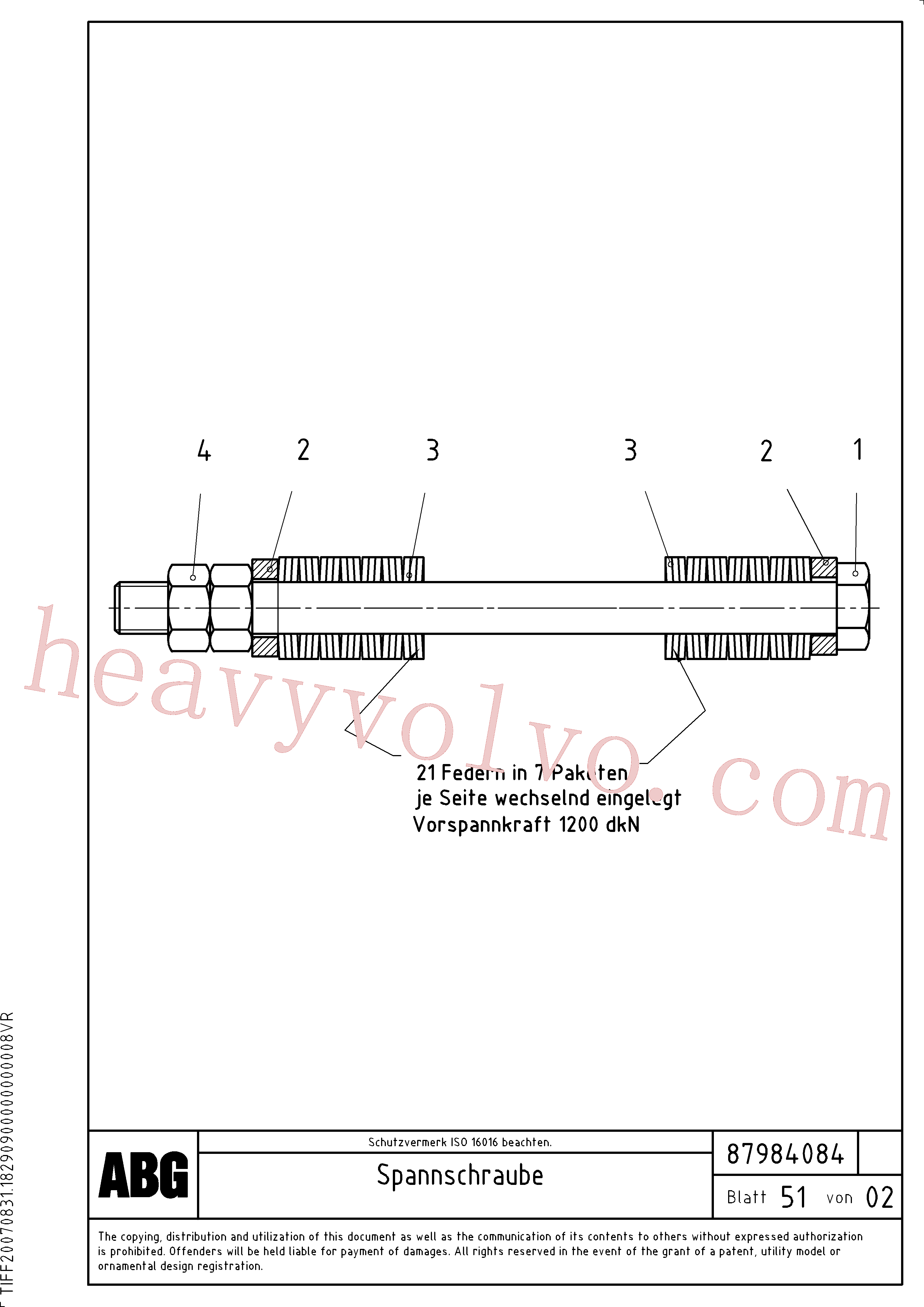 RM58867755 for Volvo Straining screw for crown control(1048281 assembly)