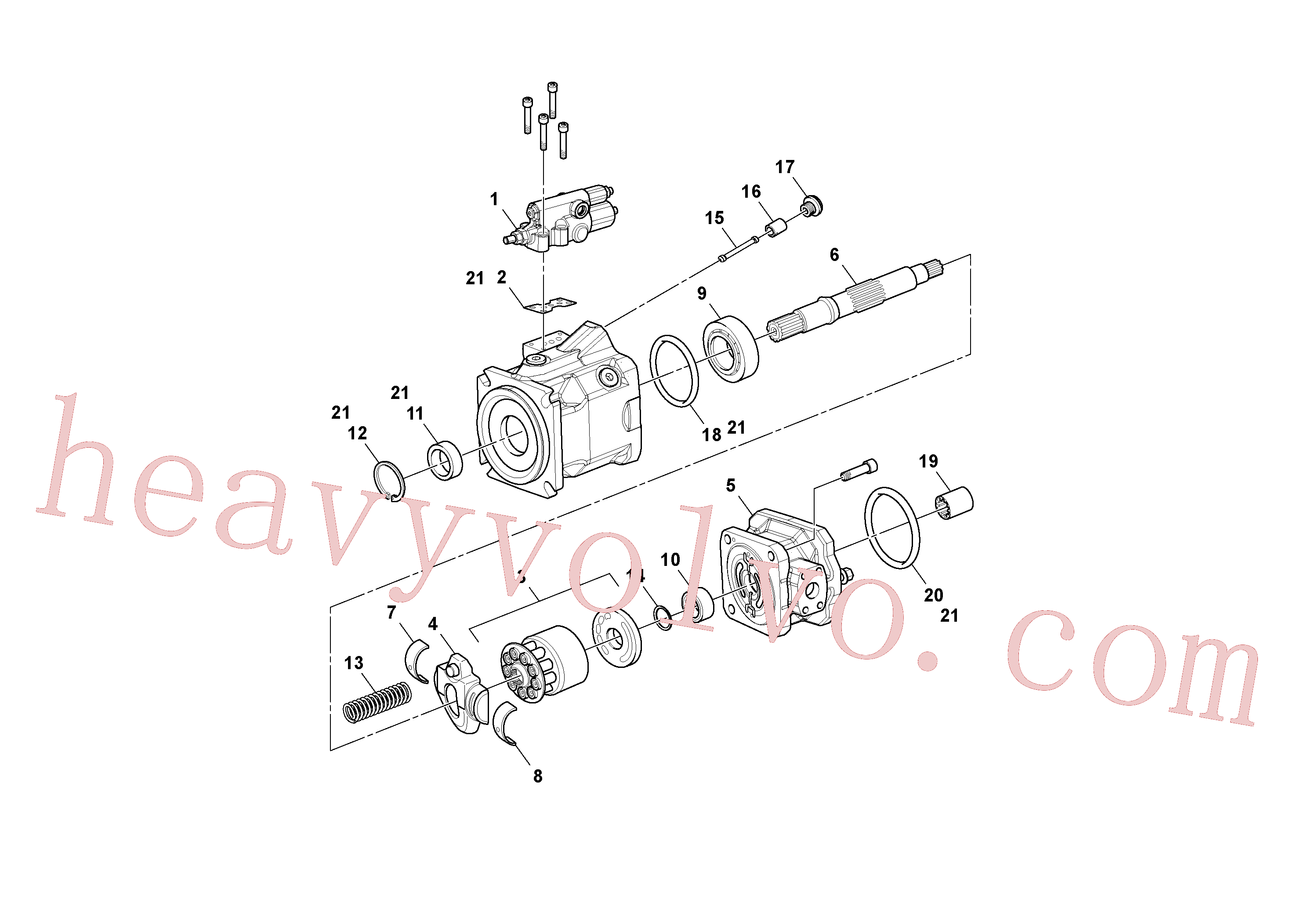 PJ7415153 for Volvo Hydraulic pump(1048450 assembly)