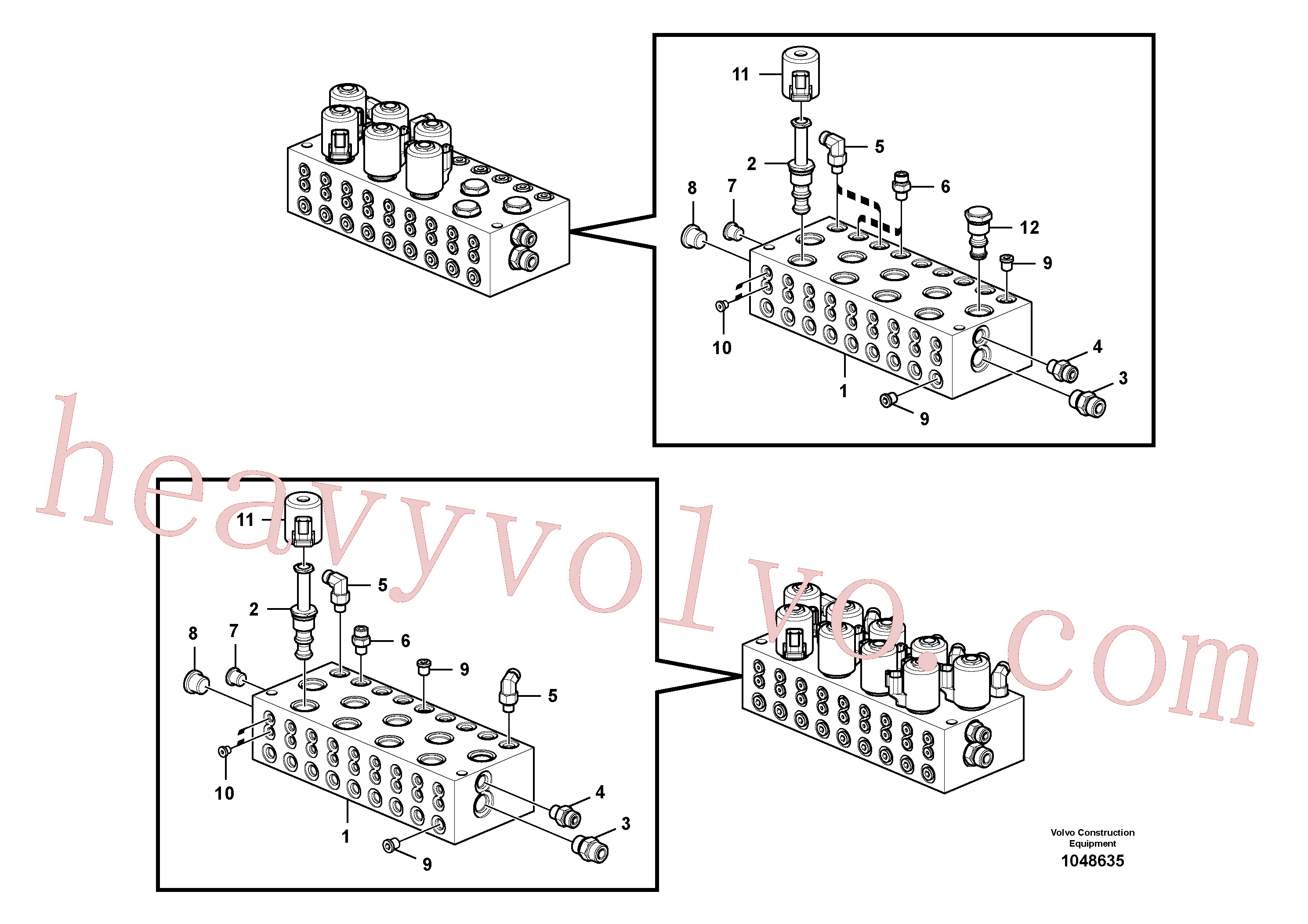 VOE984654 for Volvo Main control valve(1048635 assembly)