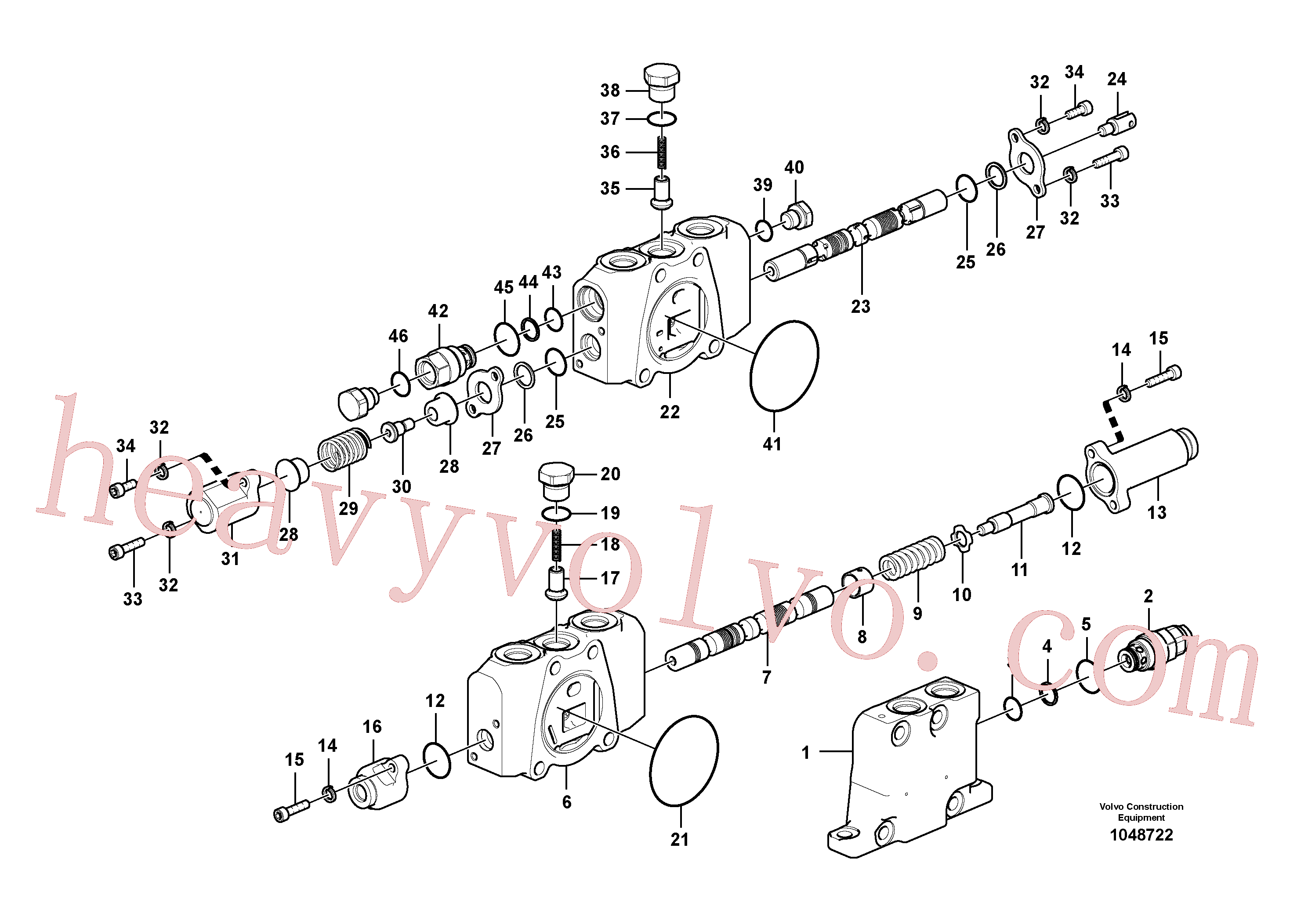 VOE14553043 for Volvo Main control valve(1048722 assembly)