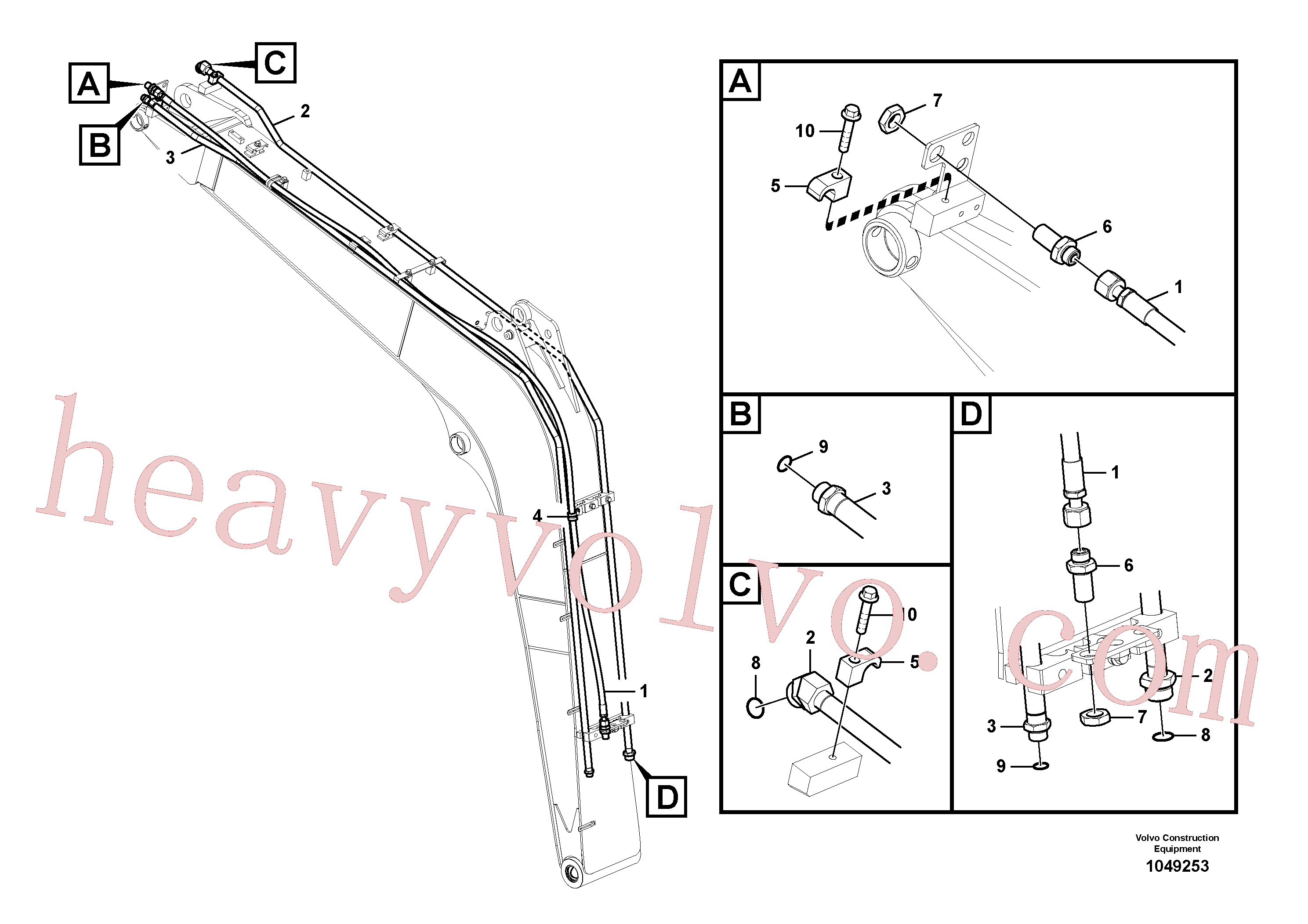 VOE14599936 for Volvo Working hydraulic, hammer and shear for boom(1049253 assembly)