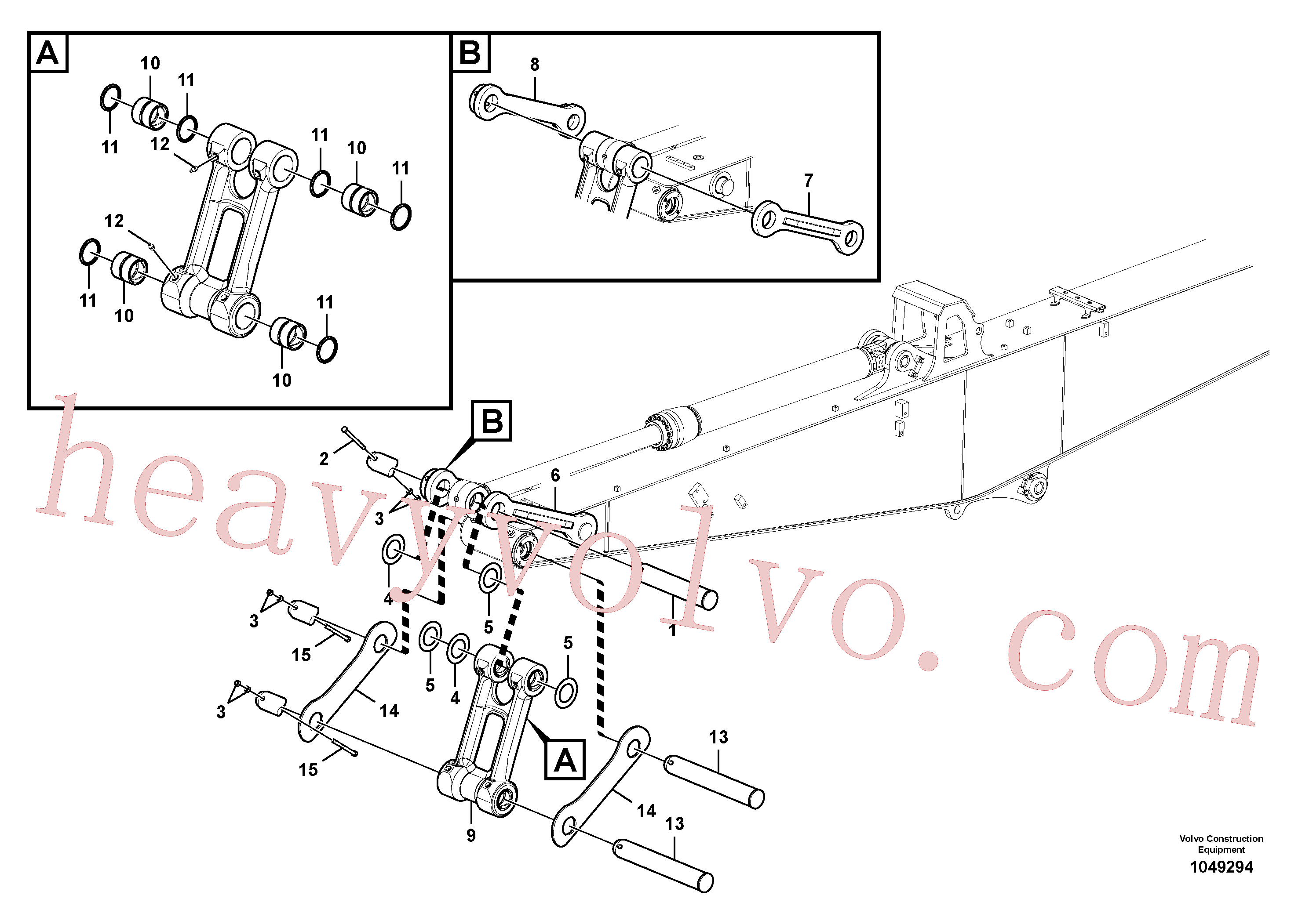 VOE14563075 for Volvo Links to connecting rod(1049294 assembly)