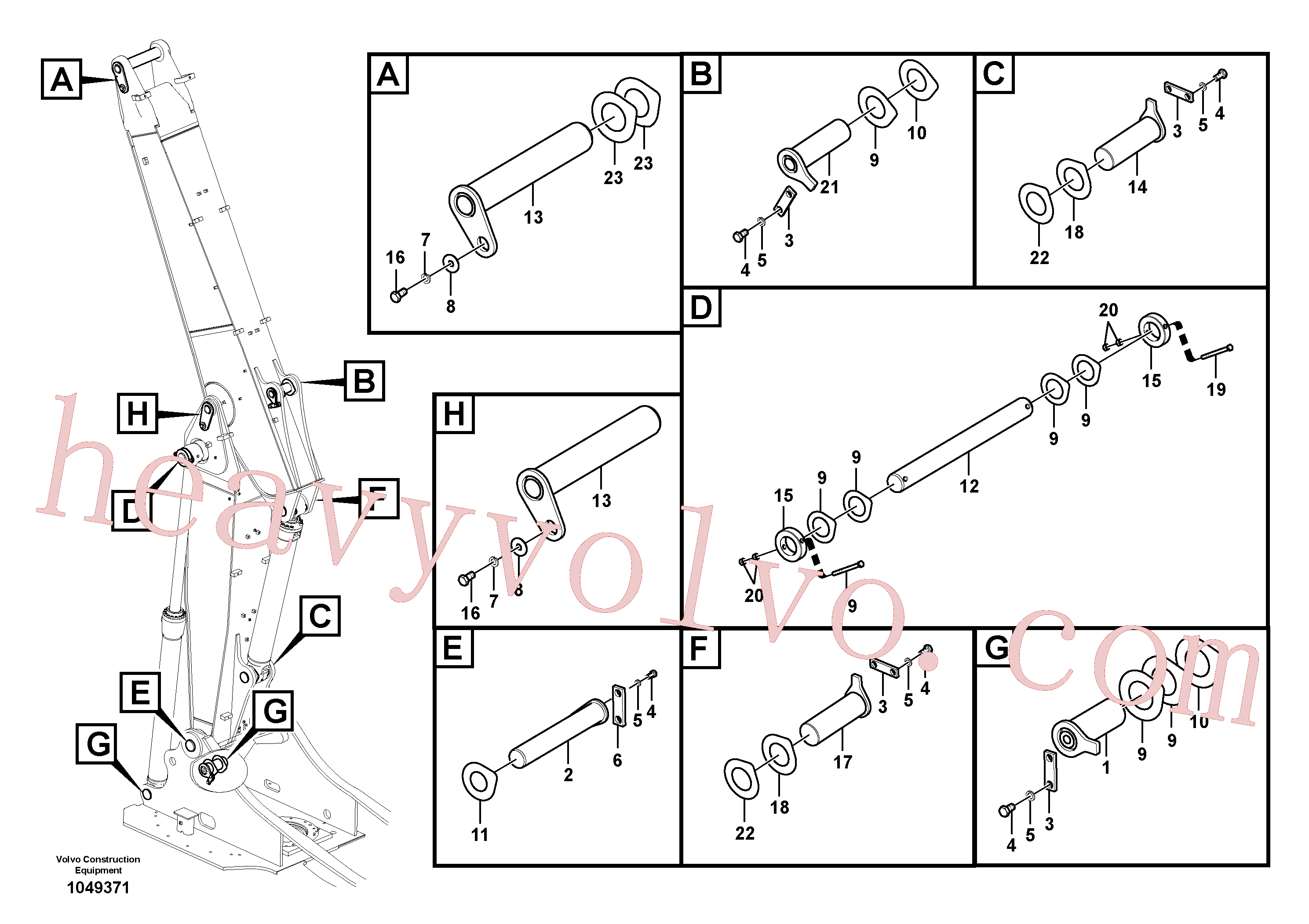 VOE14703237 for Volvo Links to boom, adjustable(1049371 assembly)