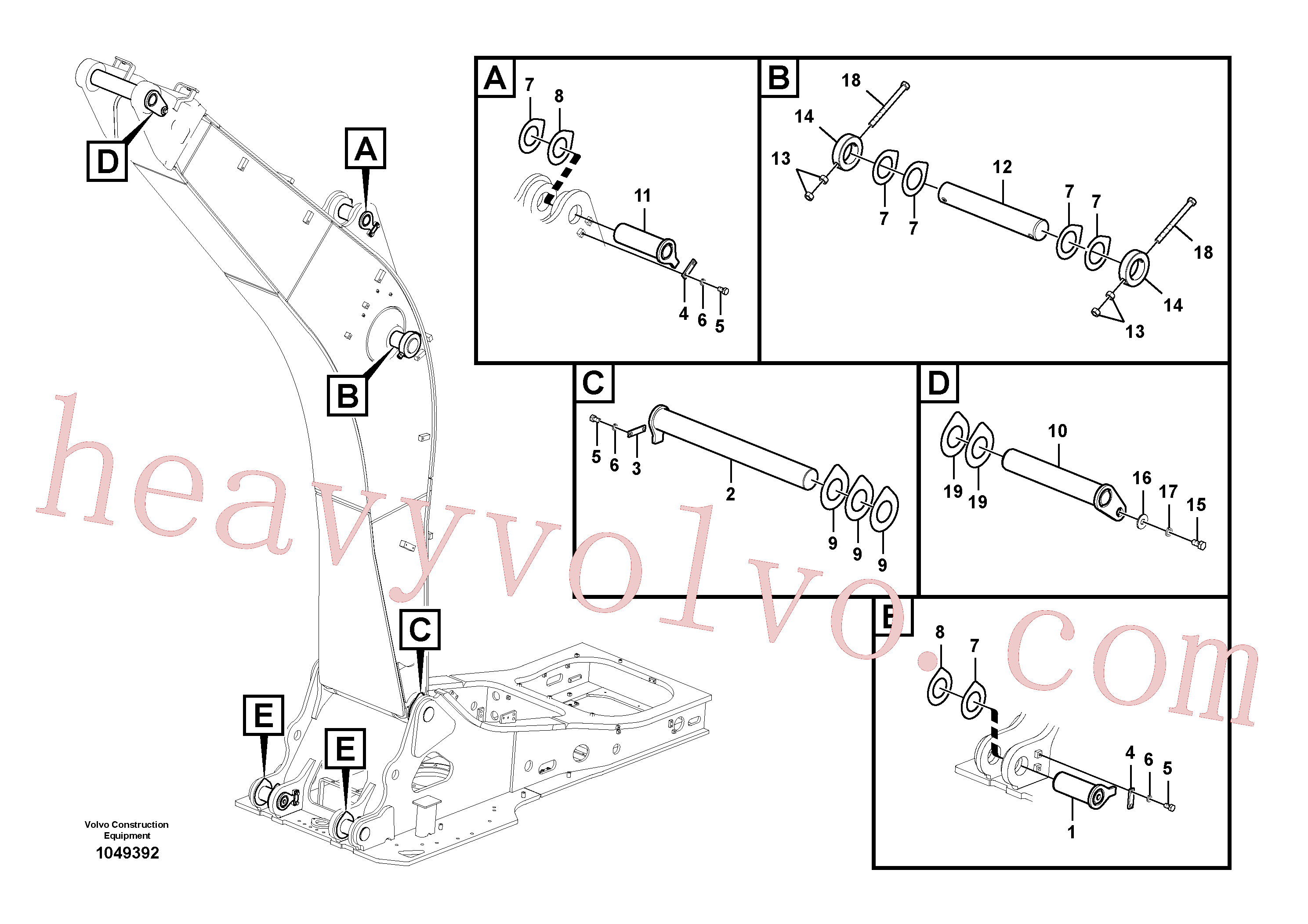 VOE997994 for Volvo Links to boom(1049392 assembly)