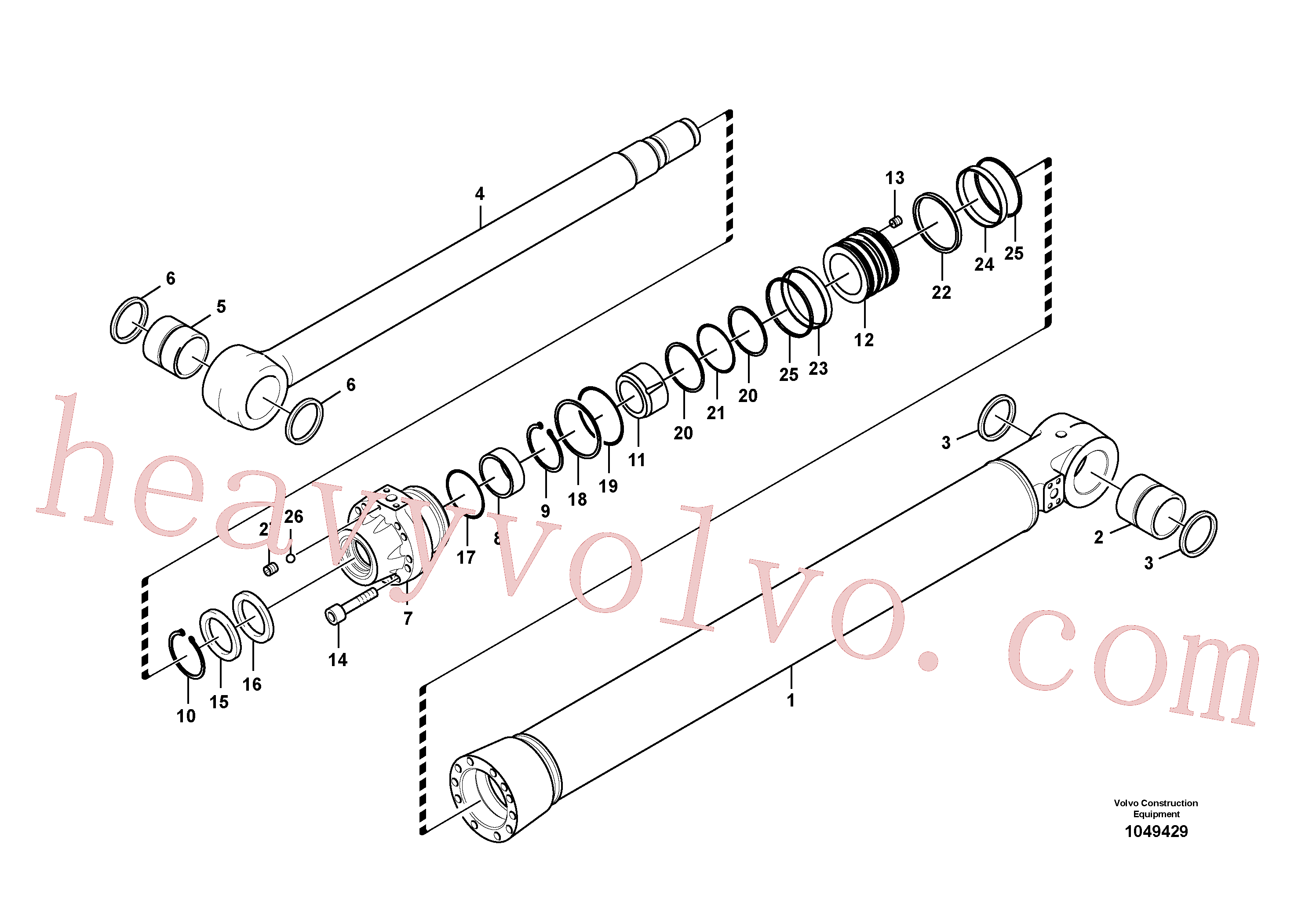 SA9557-13000 for Volvo Bucket cylinder, Boom cylinder(1049429 assembly)