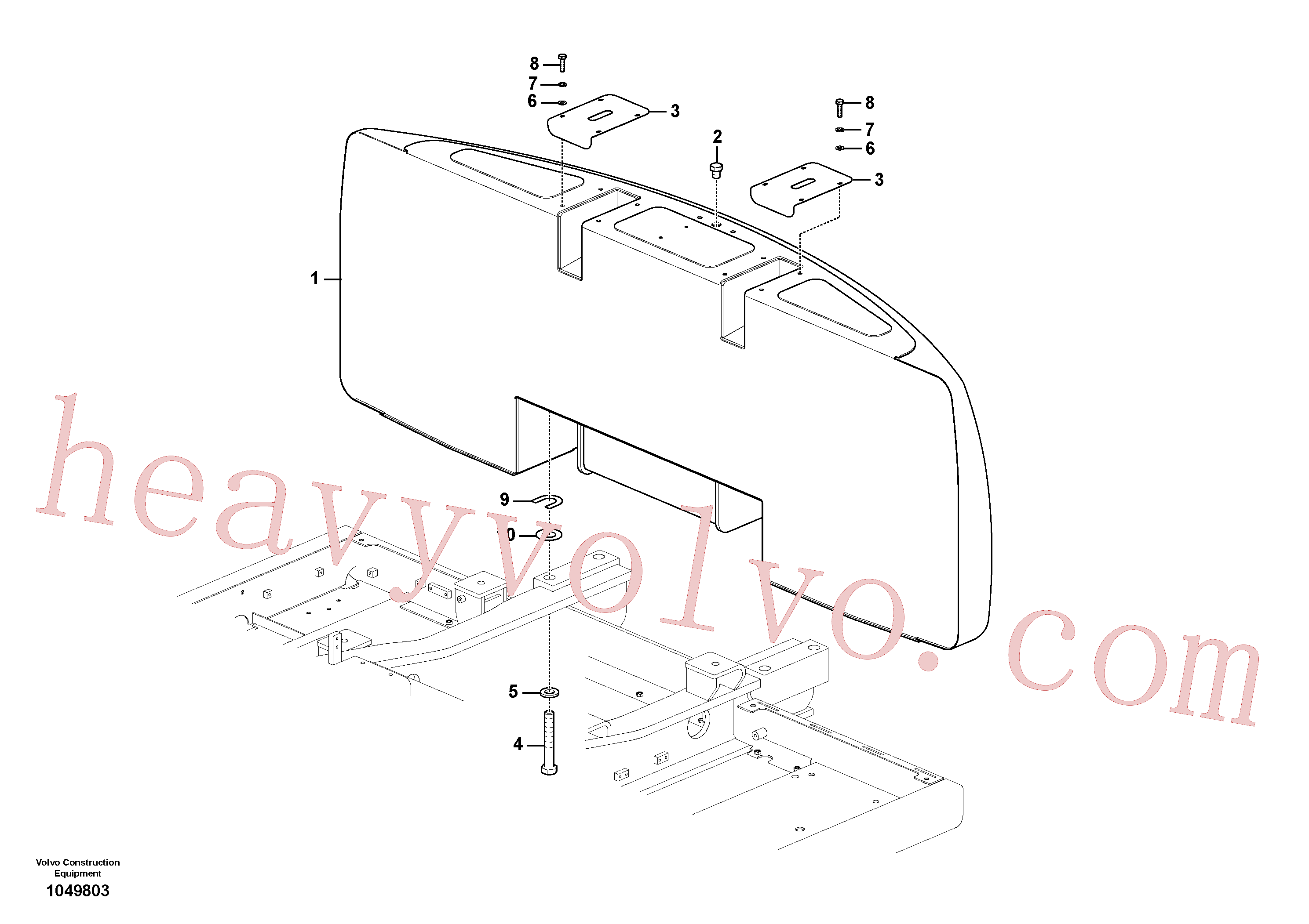 VOE60110019 for Volvo Counterweights(1049803 assembly)