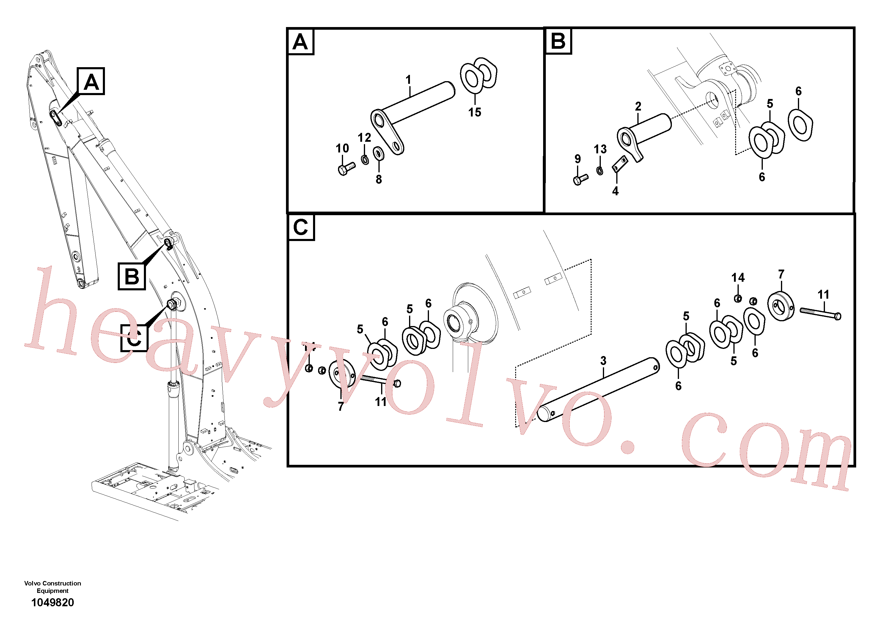 VOE14543190 for Volvo Links to boom(1049820 assembly)