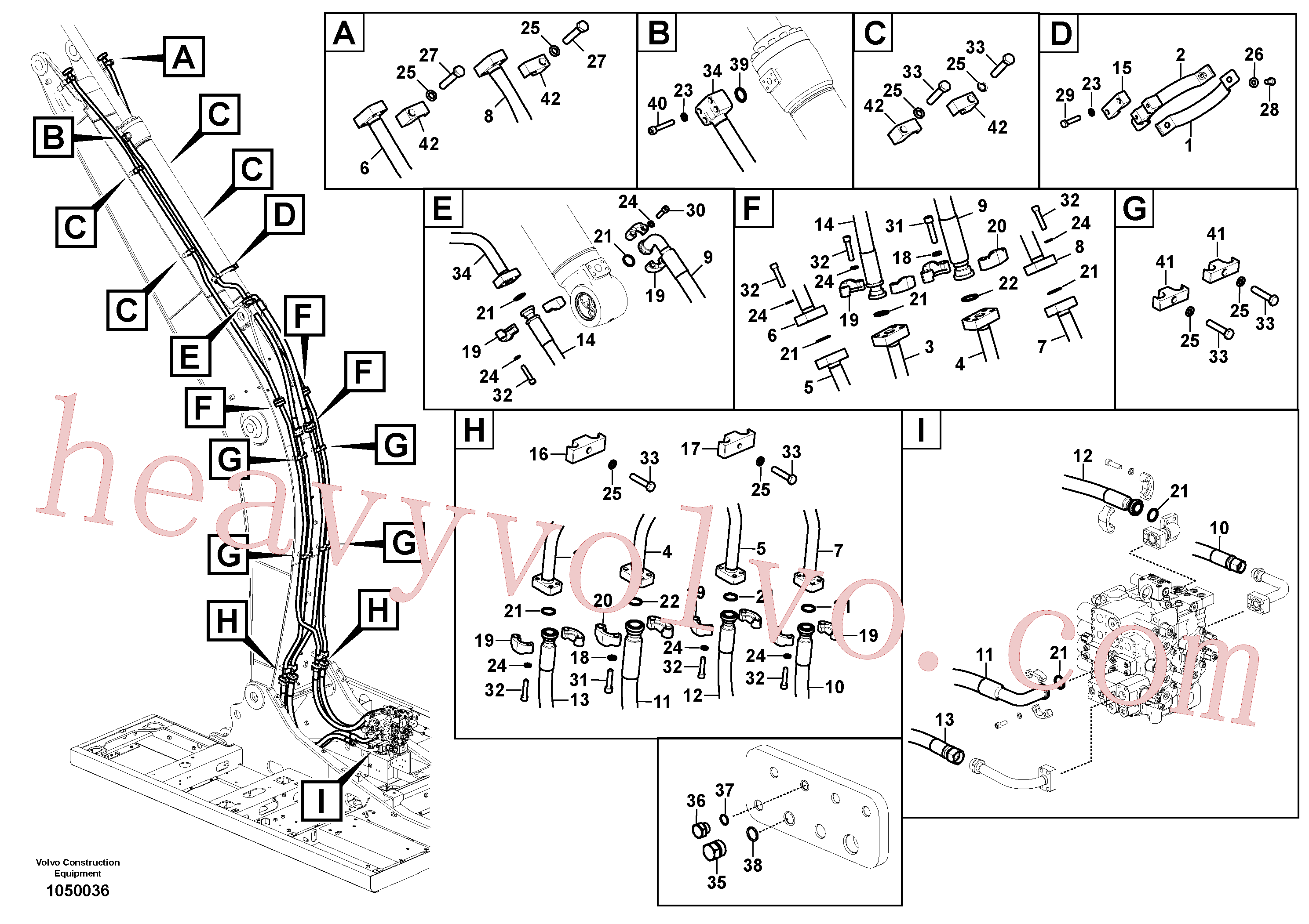 VOE14507816 for Volvo Working hydraulic, dipper arm cylinder on boom.(1050036 assembly)