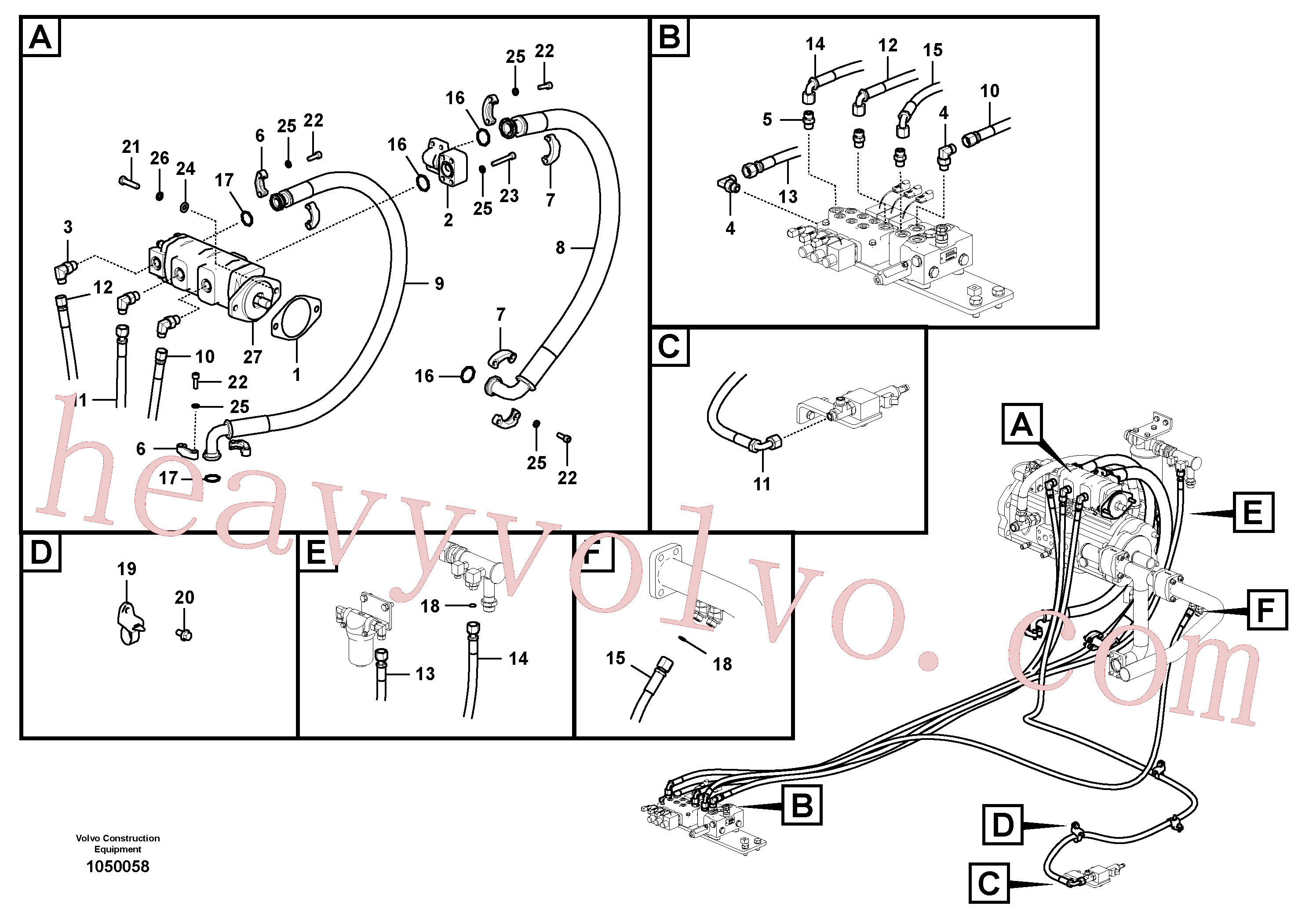 VOE15167146 for Volvo Hydraulic system, oil cooling system(1050058 assembly)