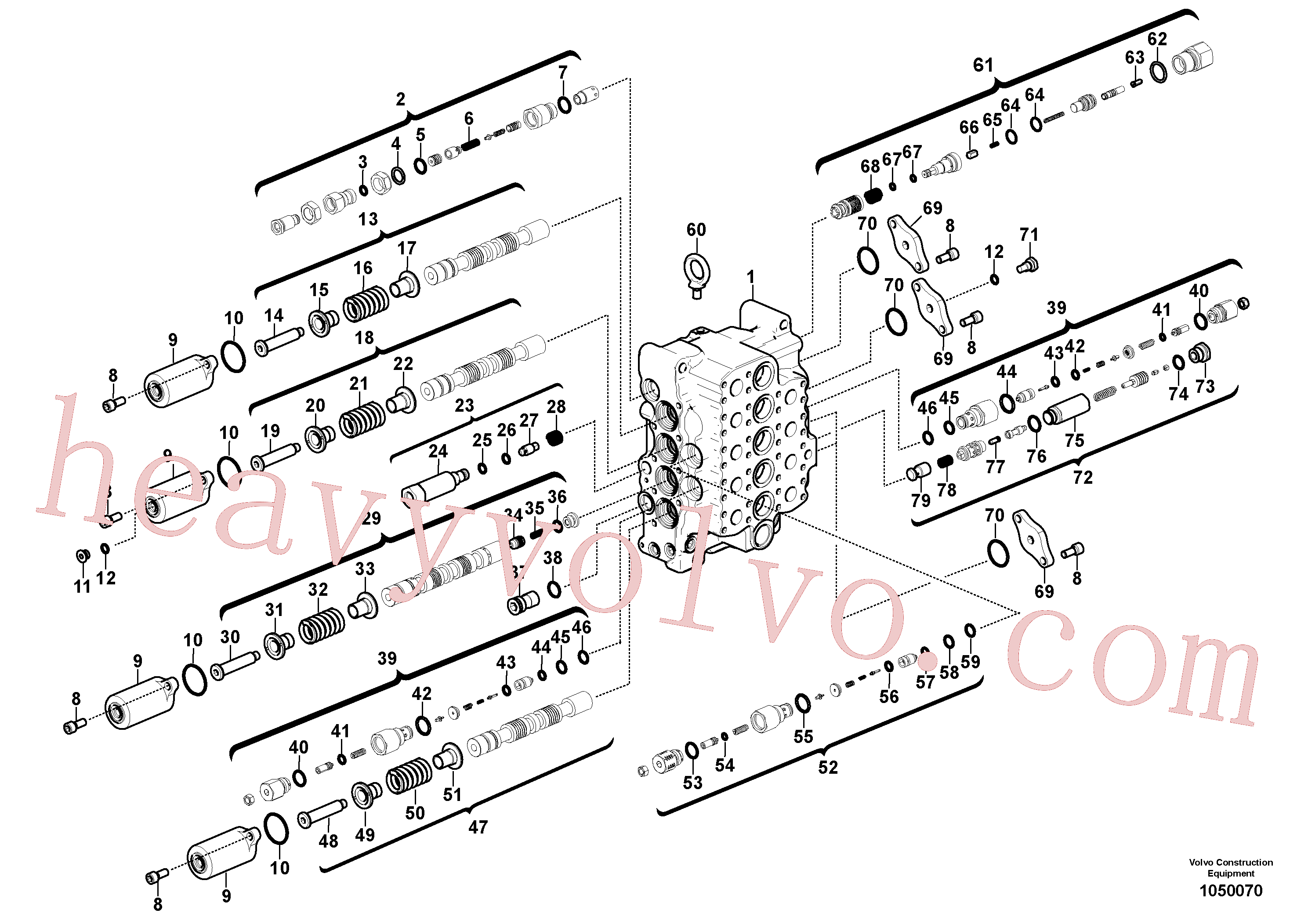 SA7273-10140 for Volvo Main control valve(1050070 assembly)