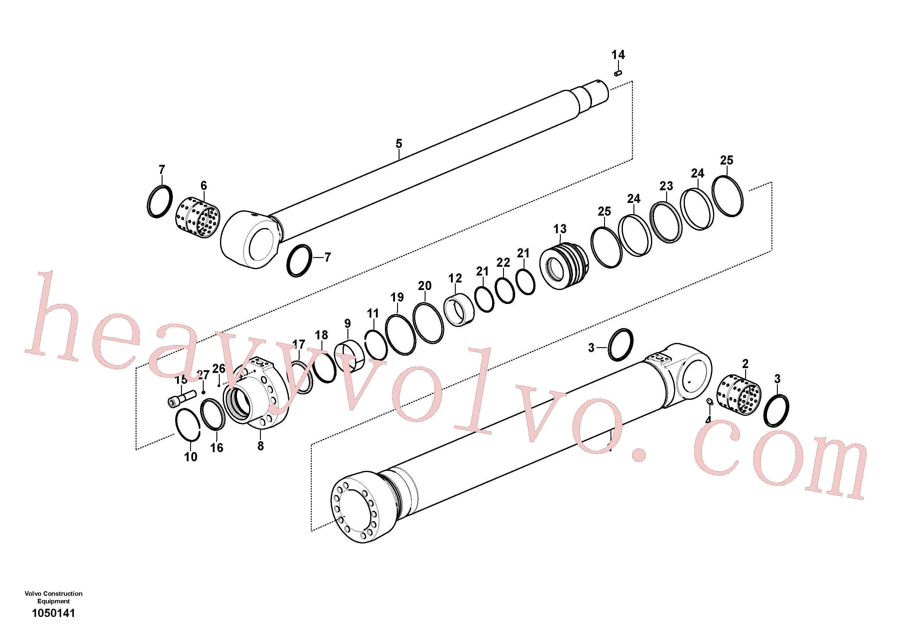 VOE14588972 for Volvo Boom cylinder(1050141 assembly)