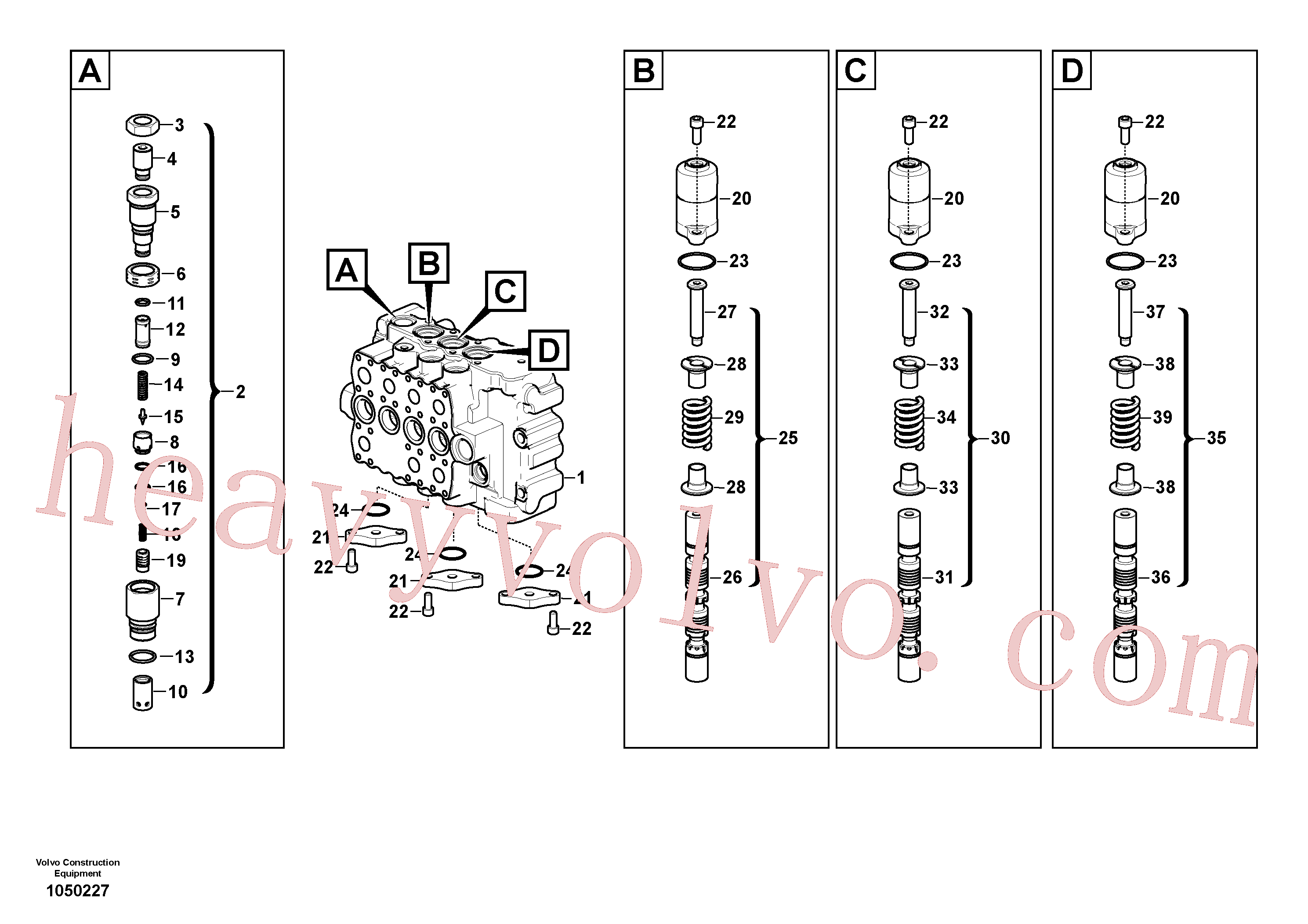 SA7273-30470 for Volvo Main control valve(1050227 assembly)